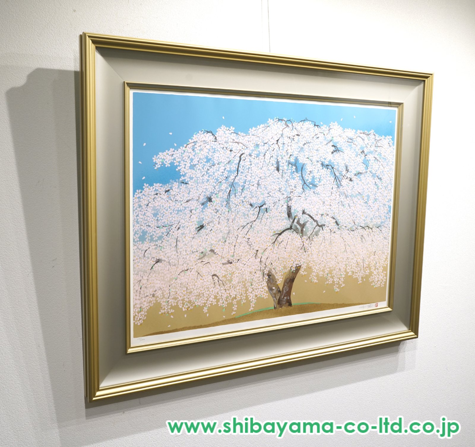 中島千波「高台寺の枝垂桜」 中島千波「高台寺の枝垂桜」シルクスクリーン :: 絵画買取・販売