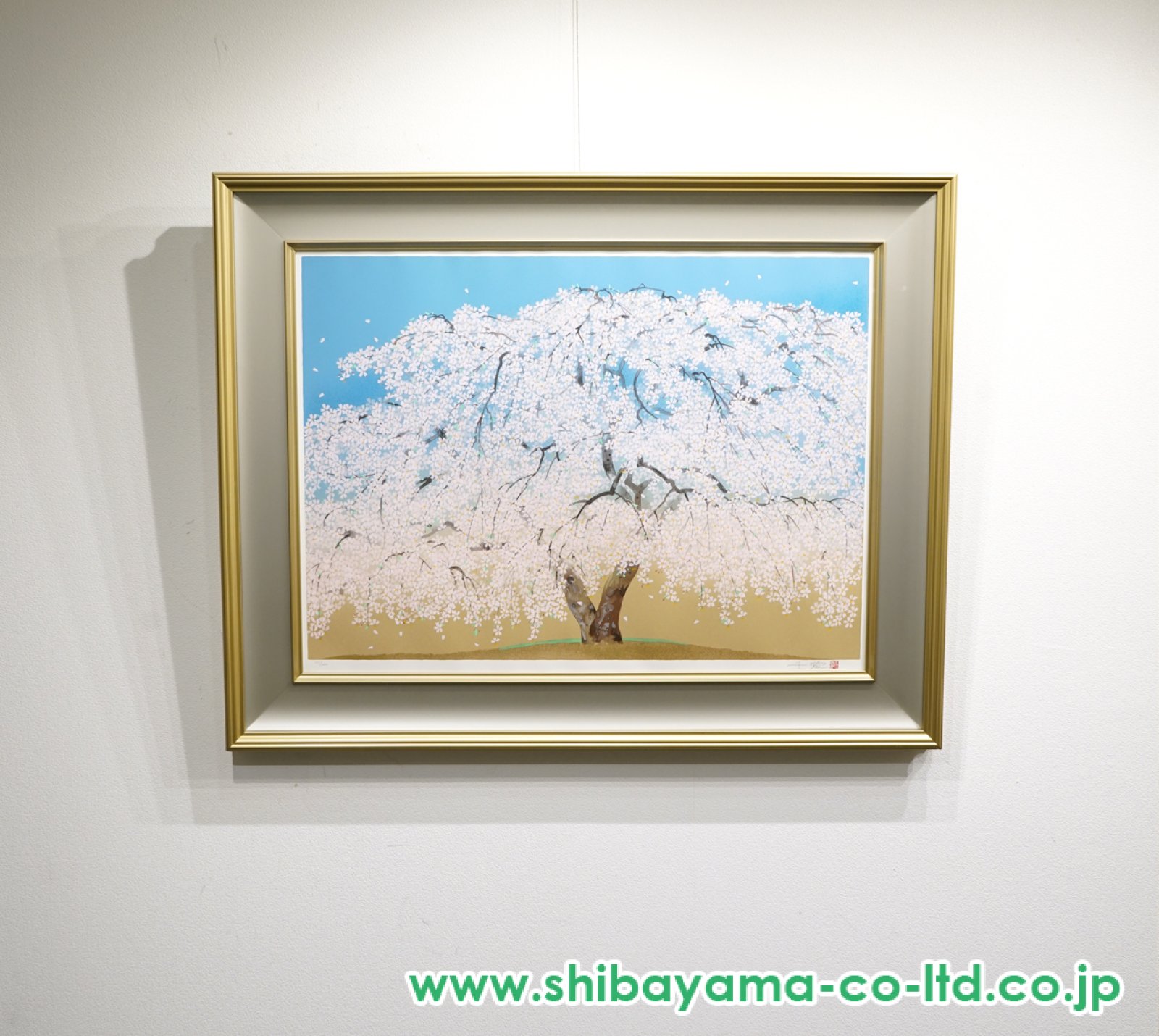 中島千波「高台寺の枝垂桜」 中島千波「高台寺の枝垂桜」シルクスクリーン :: 絵画買取・販売