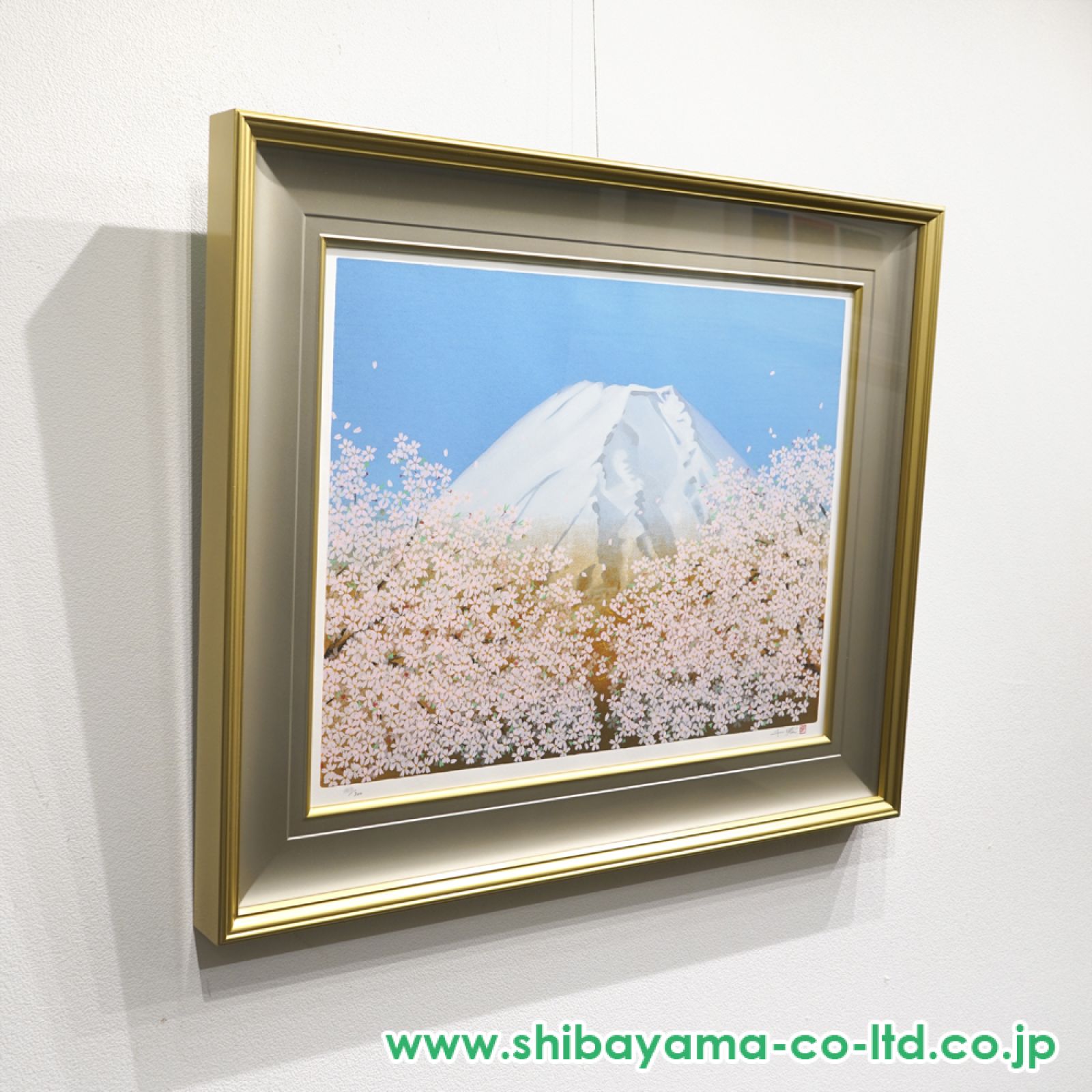 ☆絵画/版画☆◇即購入可能◇ セリグラフ　東京藝術大学教授　中島千波　不二櫻日和 ☆絵画/版画☆◇即購入可能◇ セリグラフ 東京藝術大学教授 中島