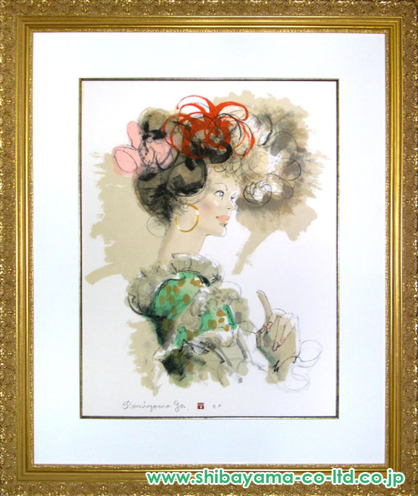 宮永岳彦作　２６２／２８０ リトグラフ 絵画 作品 保護用箱付き 3真作アート宮永岳彦作リトグラフ作品名-映-限定製作280部