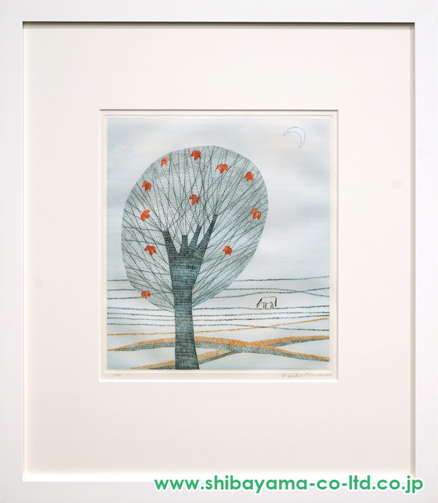 南桂子「初冬の木」エッチング :: 絵画買取・販売 - シバヤマ