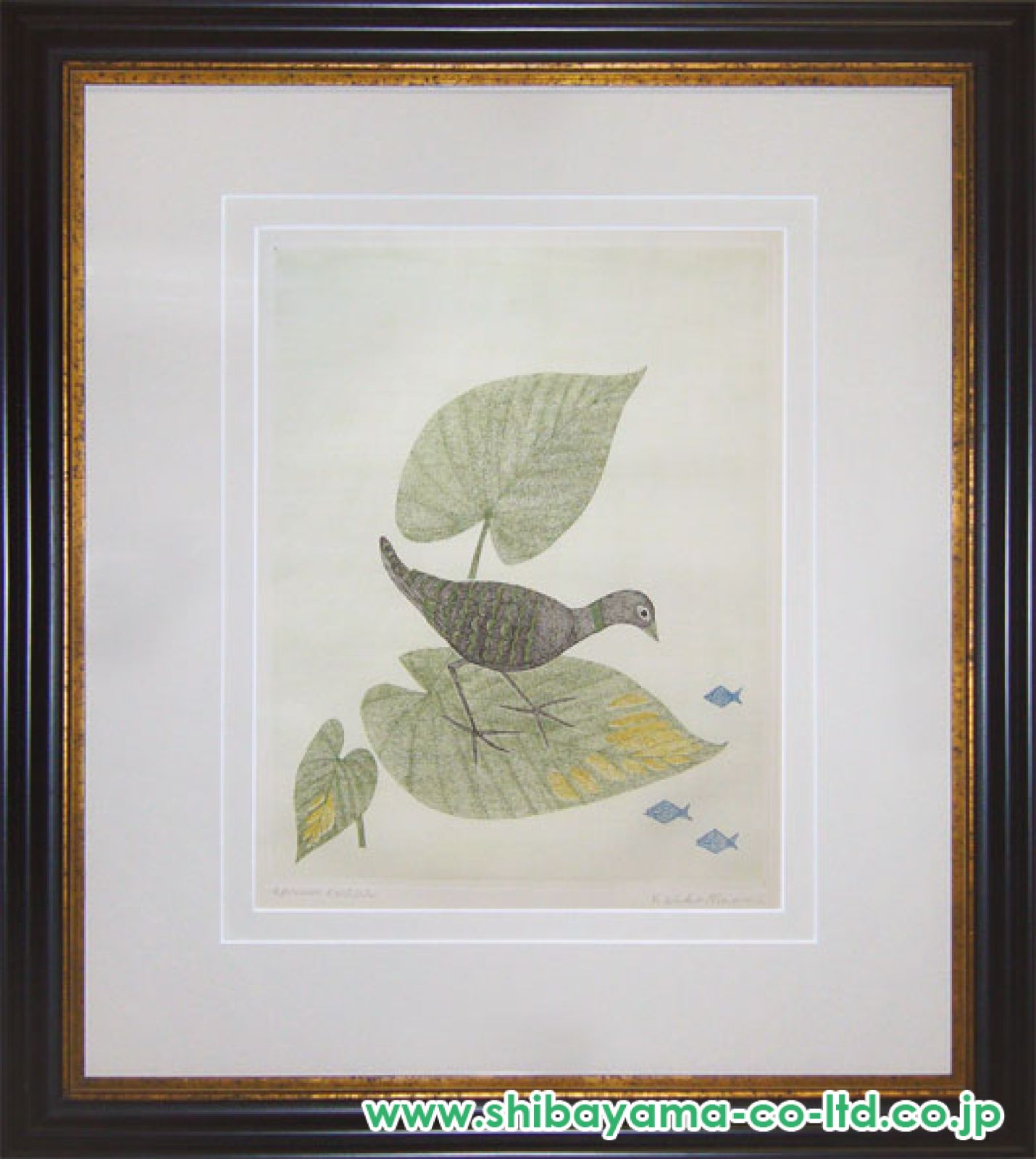 南桂子「鳥と魚」エッチング :: 絵画買取・販売 - シバヤマ