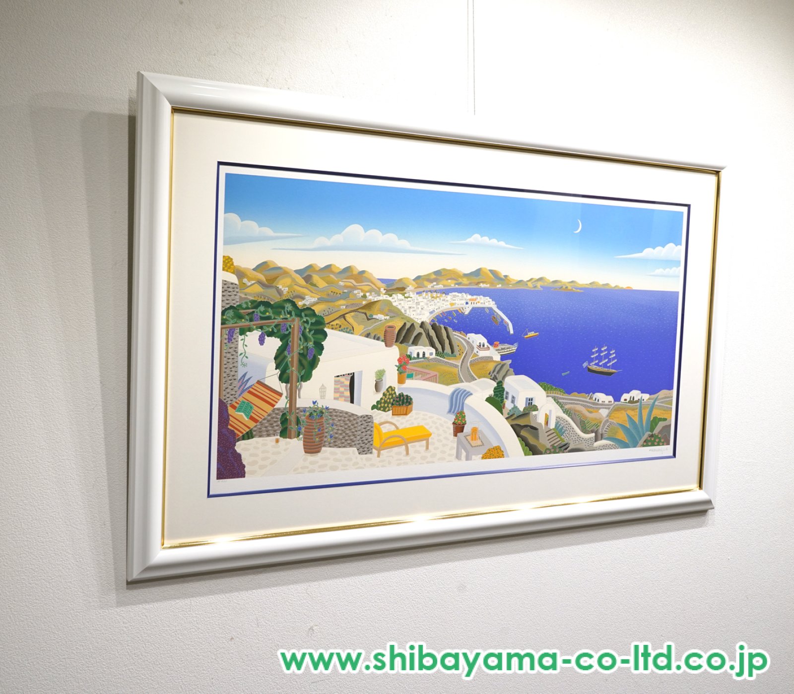 トーマス・マックナイト「ミコノスの入江」シルクスクリーン :: 絵画