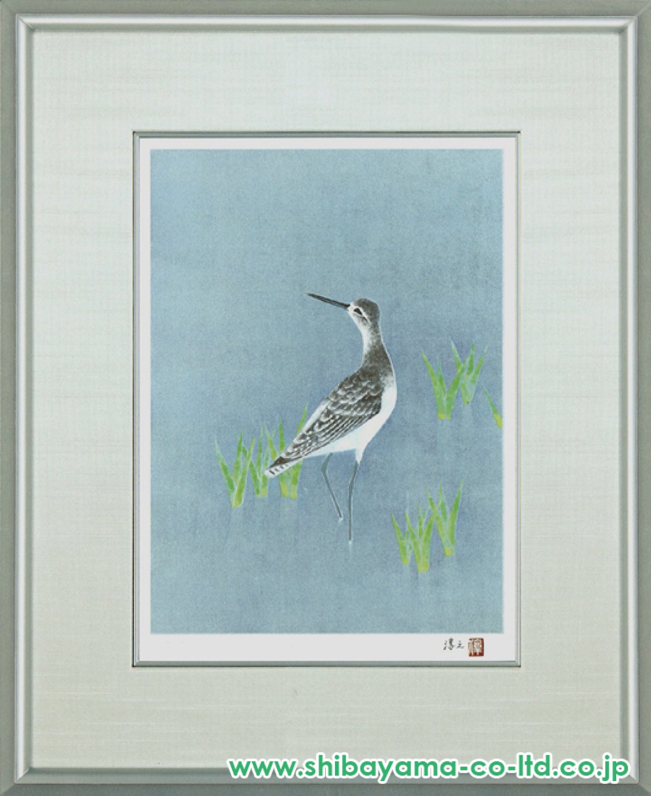 上村淳之 【鴫】 リトグラフ 上村淳之「春宵(鴫二題)」リトグラフ :: 絵画買取・販売 - シバヤマ