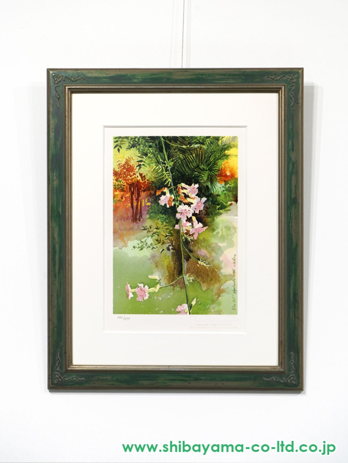 【真作】トレンツ・リャド「つりがね草」リトグラフ 保証書有り 版画 絵画 真作】トレンツ・リャド「つりがね草」リトグラフ 保証書有り