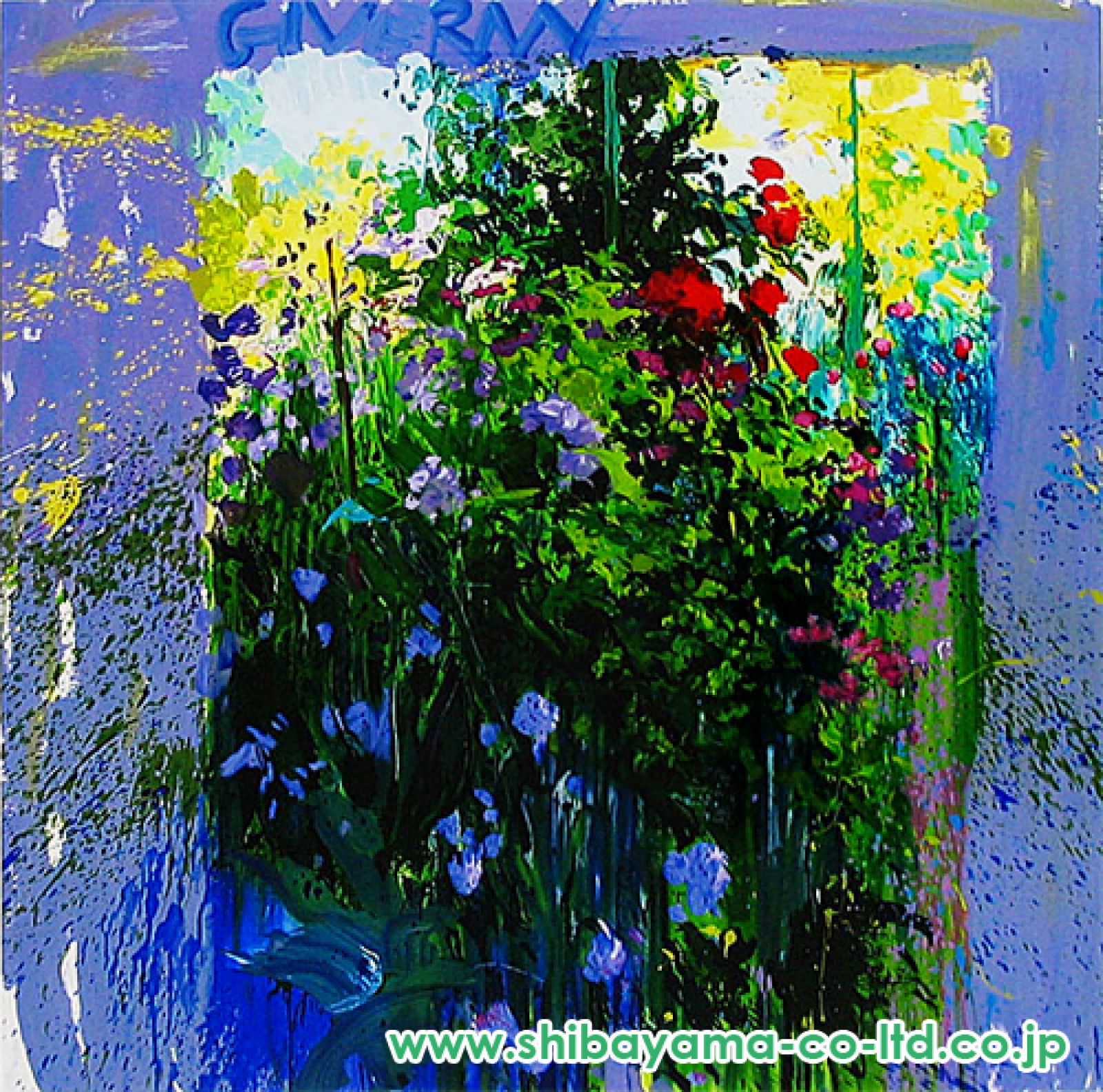 J•トレンツ•リャド　ジヴェルニーの薔薇　額装品 薔薇 絵画 花 絵 インテリア コレクション プレゼント シルク