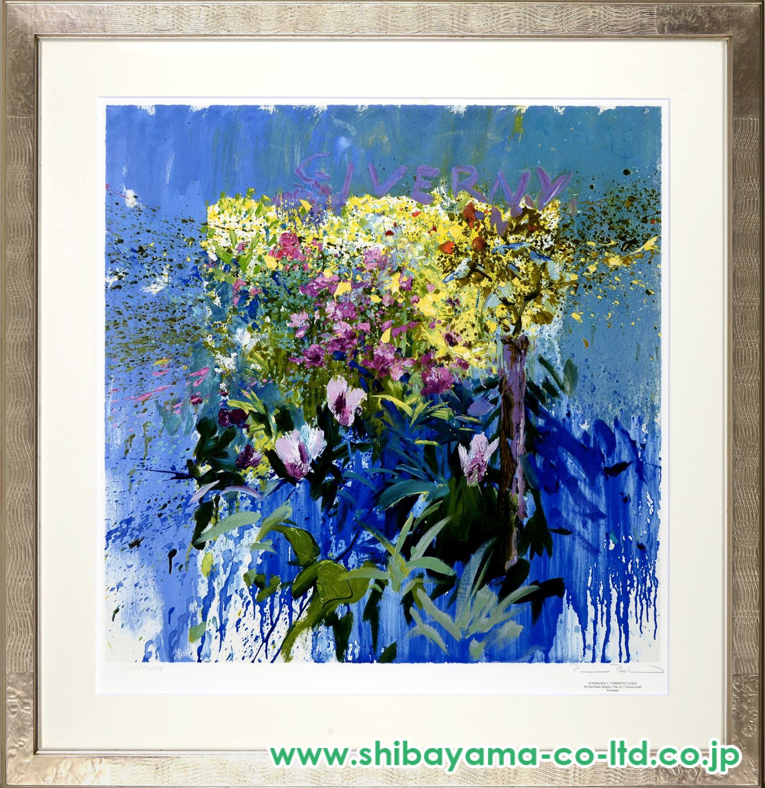 ART - トレンツ・リャド モナコの薔薇 風景画 静物画 花 庭園 版画 絵画 真作保証 トレンツ・リャド モナコの薔薇 風景画 静物画 花 庭園 版画
