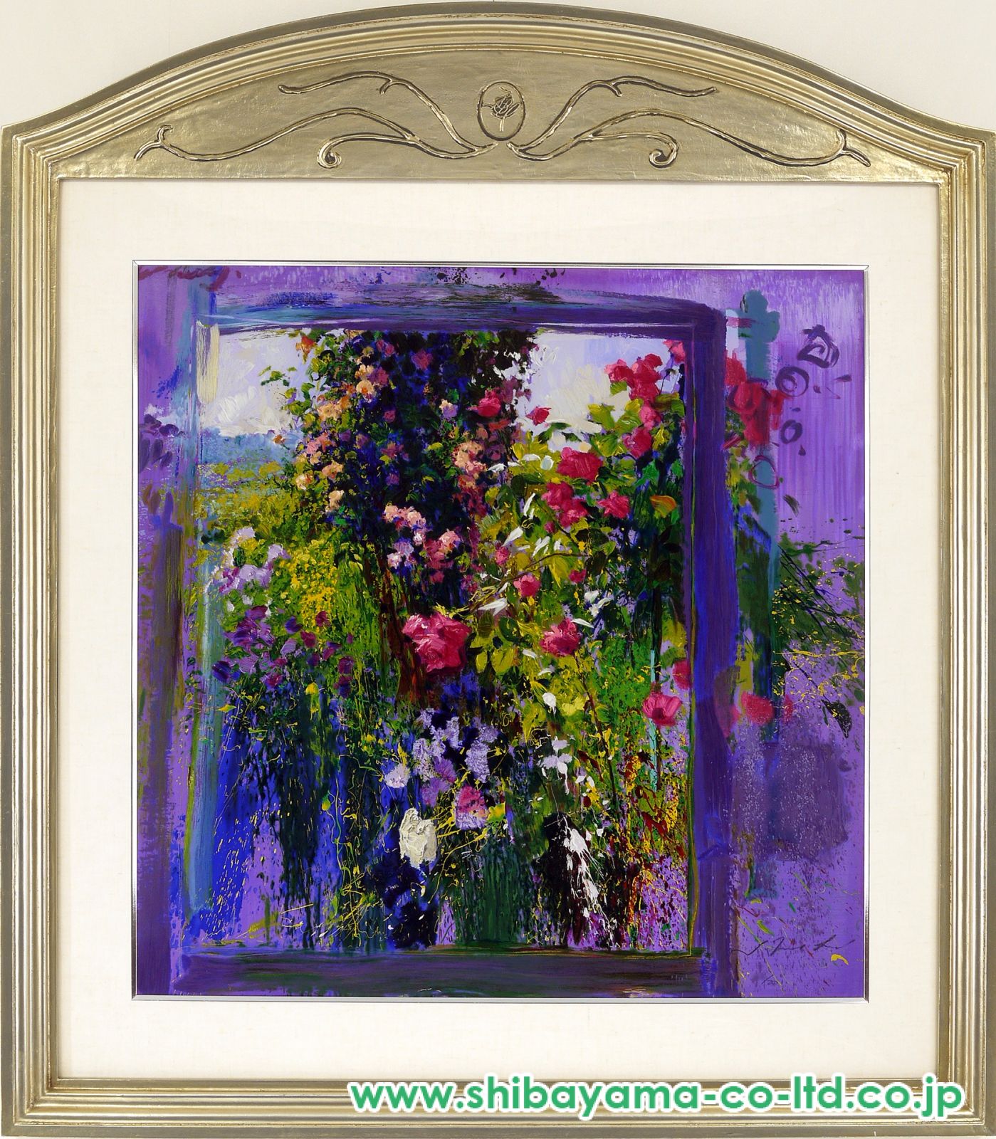 トレンツ・リャド　ジヴェルニーの薔薇　ポスター画  　スペイン巨匠 楽天市場】薔薇 絵画 花 絵 インテリア コレクション プレゼント