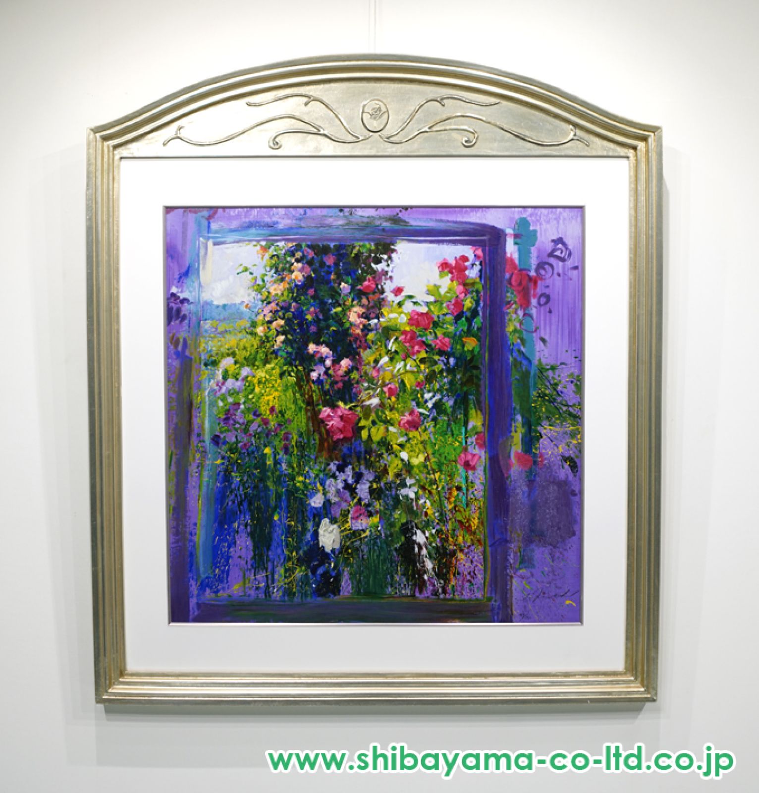 ホアキン・トレンツ・リャド「ジヴェルニーの薔薇」シルク