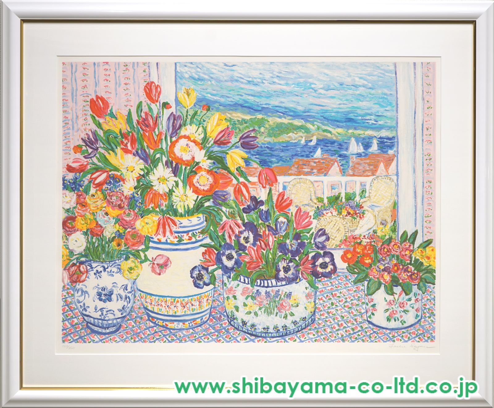 レスリーセイヤー　シルクスクリーン レスリー・セイヤー「セイリング」シルクスクリーン :: 絵画買取