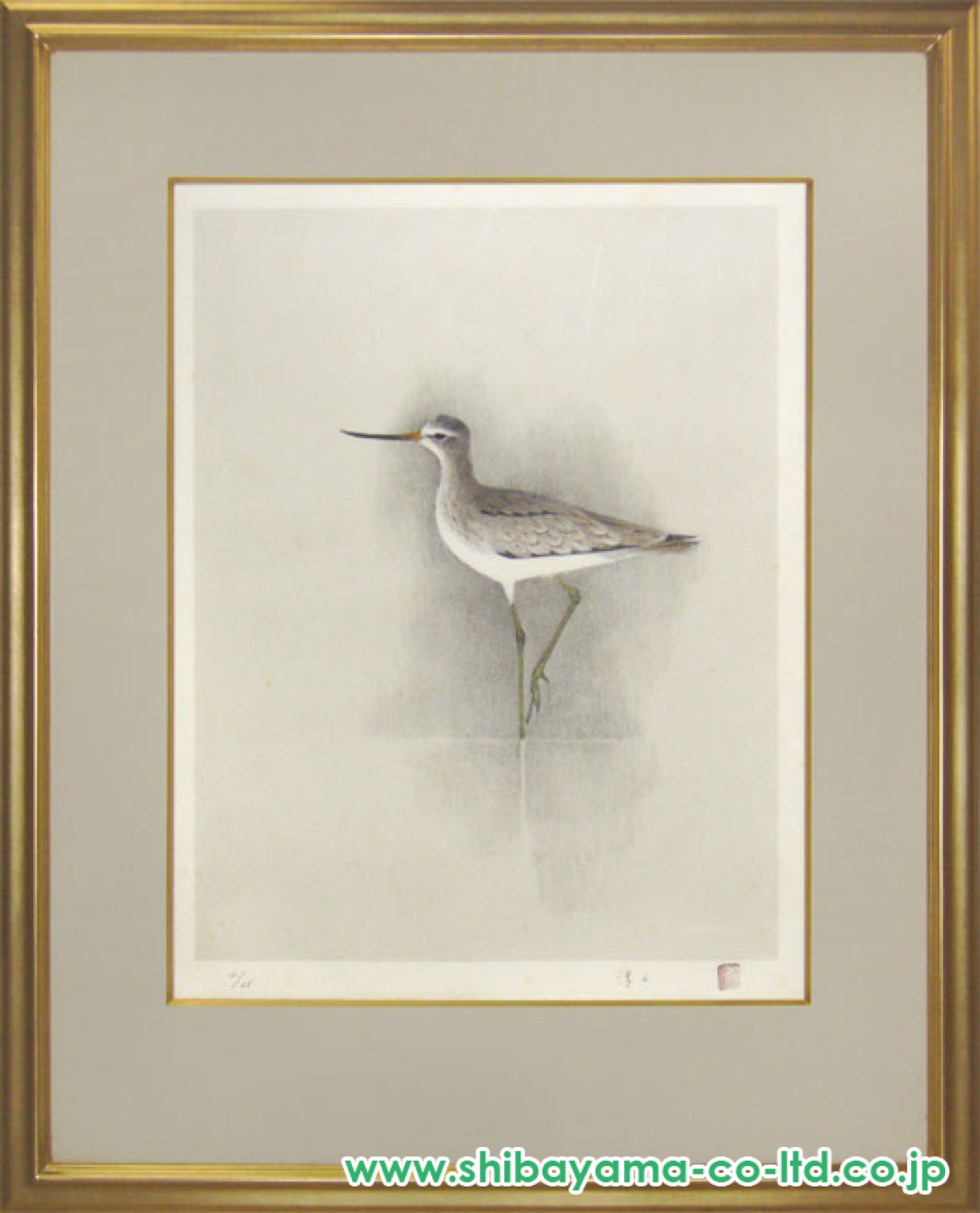 上村淳之「鴫」リトグラフ :: 絵画買取・販売 - シバヤマ