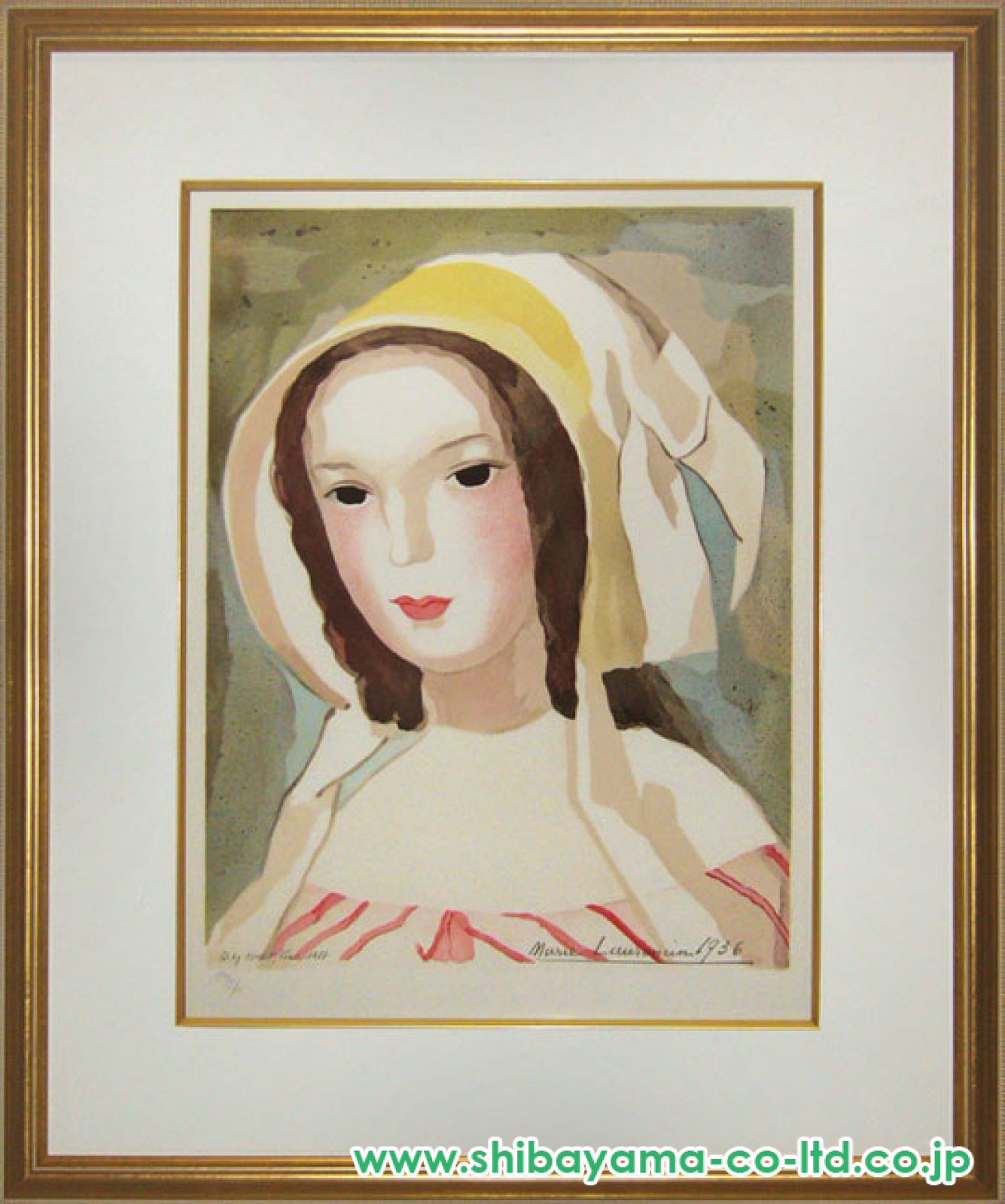 ローランサンのリトグラフ マリー・ローランサン「婦人像」リトグラフ :: 絵画買取・販売