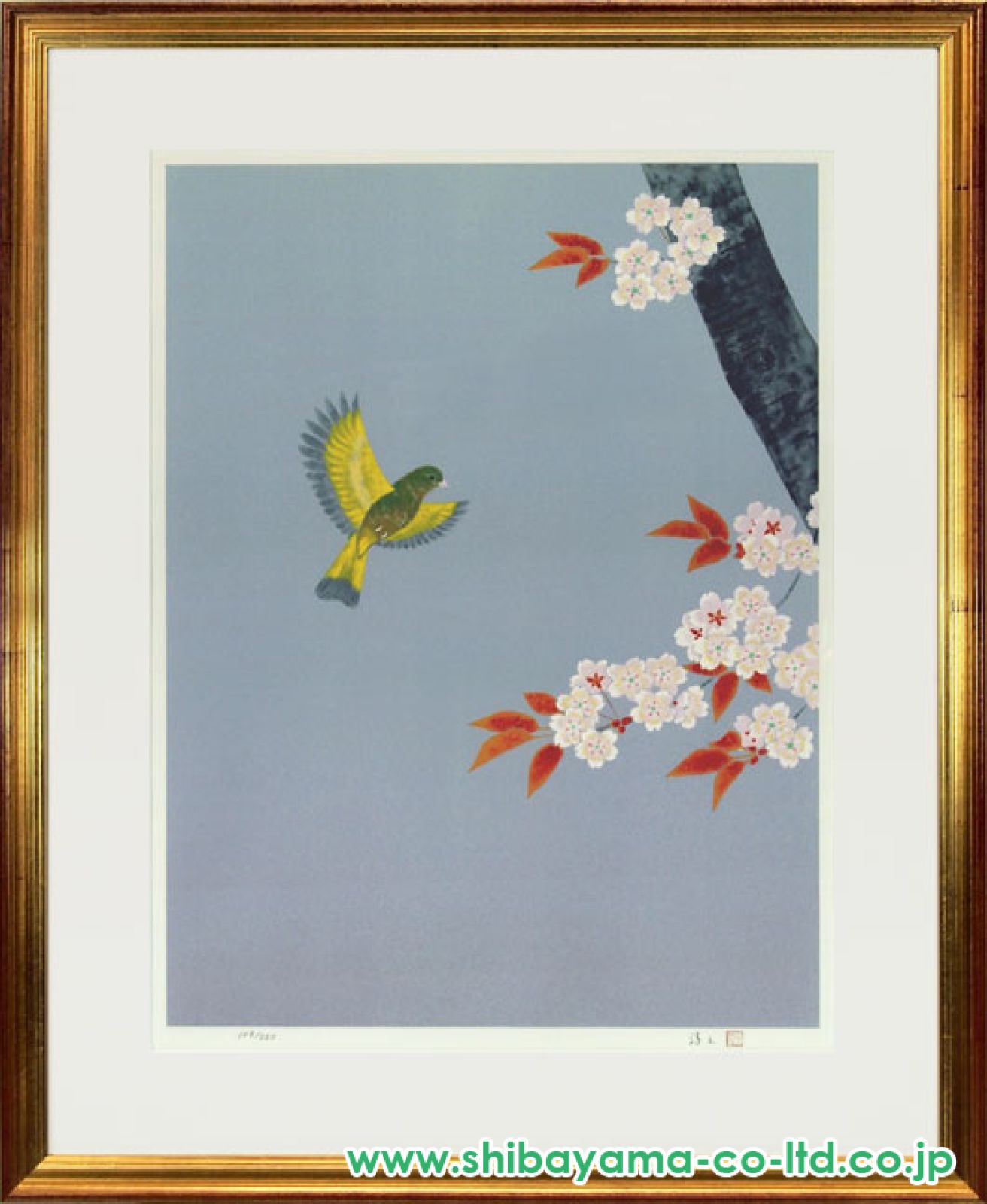 上村淳之「春禽」リトグラフ :: 絵画買取・販売 - シバヤマ