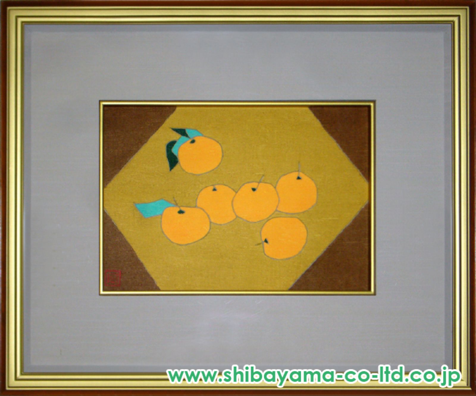 熊谷守一「柚」木版画 :: 絵画買取・販売 - シバヤマ