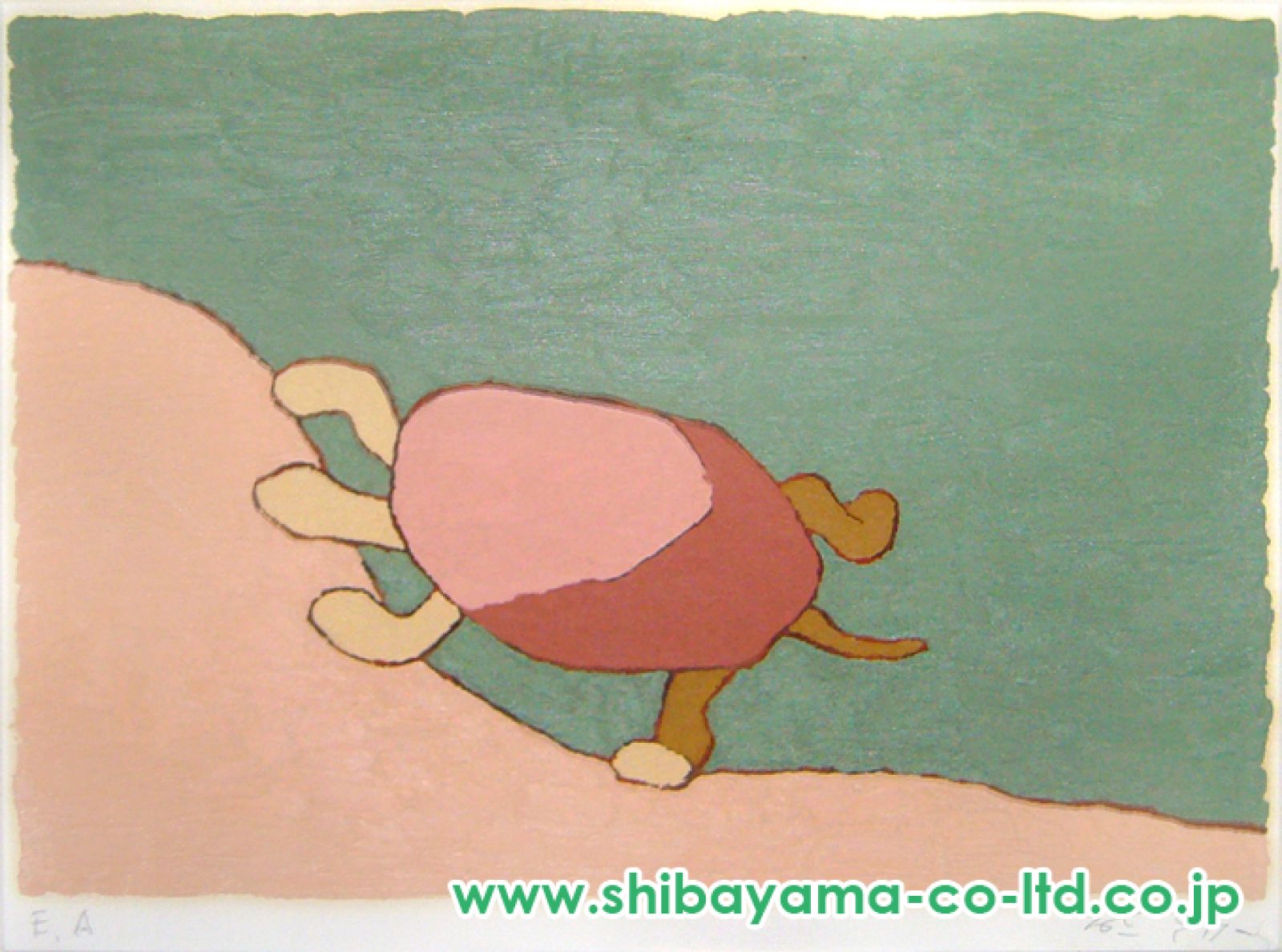 【真作】熊谷守一「熊蜂」リトグラフ 印有り ギャラリーシール有り 版画 絵画 熊蜂と蛍袋 | ｜正光画廊
