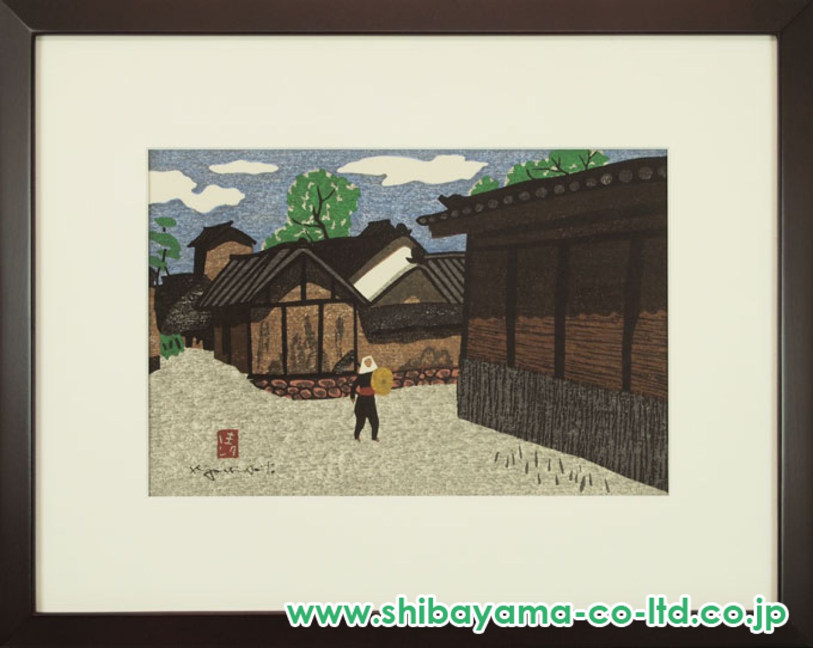 斎藤清 INDEA A 風景画 作家直筆サイン 木版画 版画 絵画 真作保証 □④斎藤清 【作品】 木版画 直筆サイン（版画家として文化功労