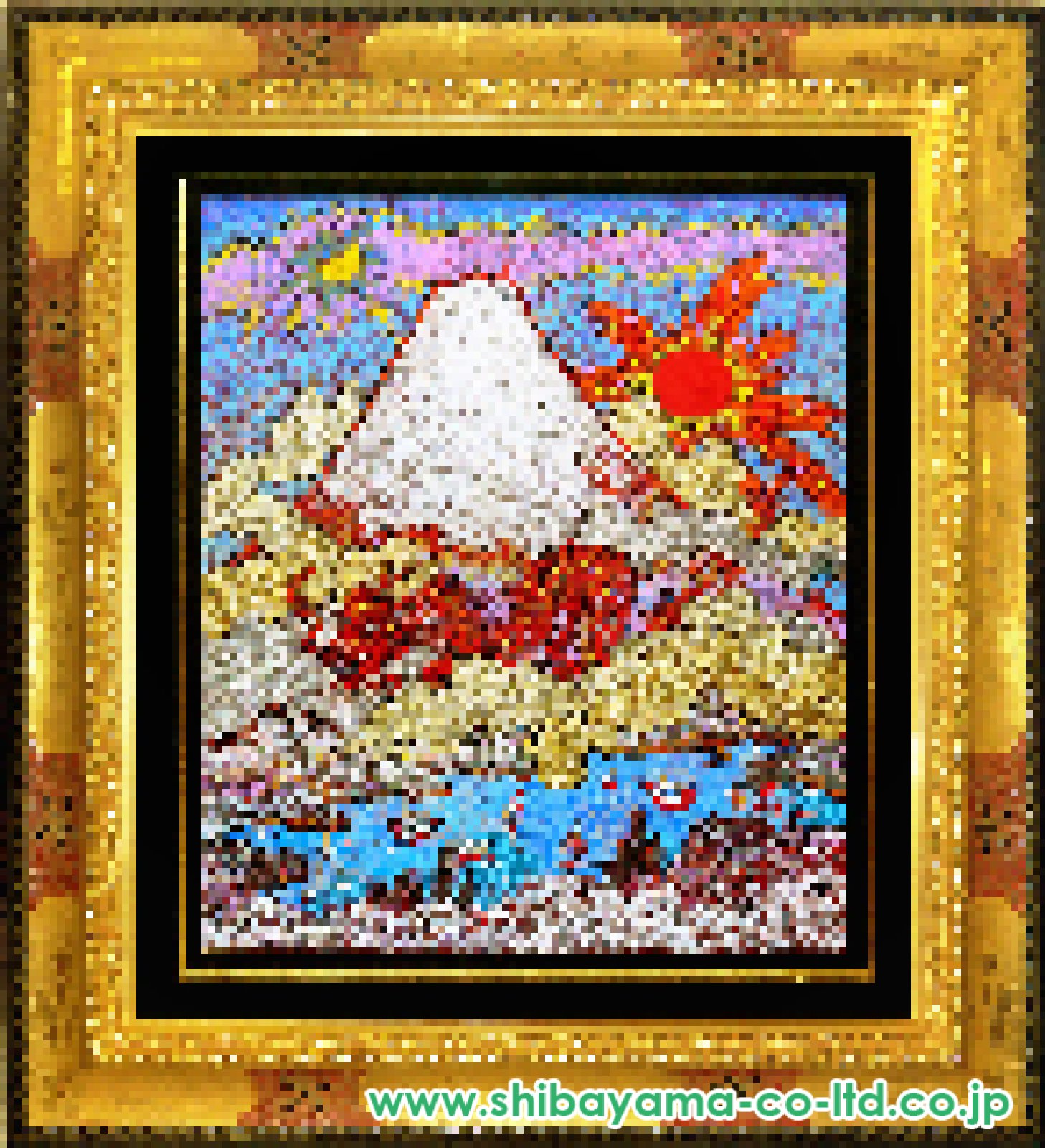 絹谷幸二「旭日湖上雲龍不二」ミクストメディア 10号 :: 絵画買取