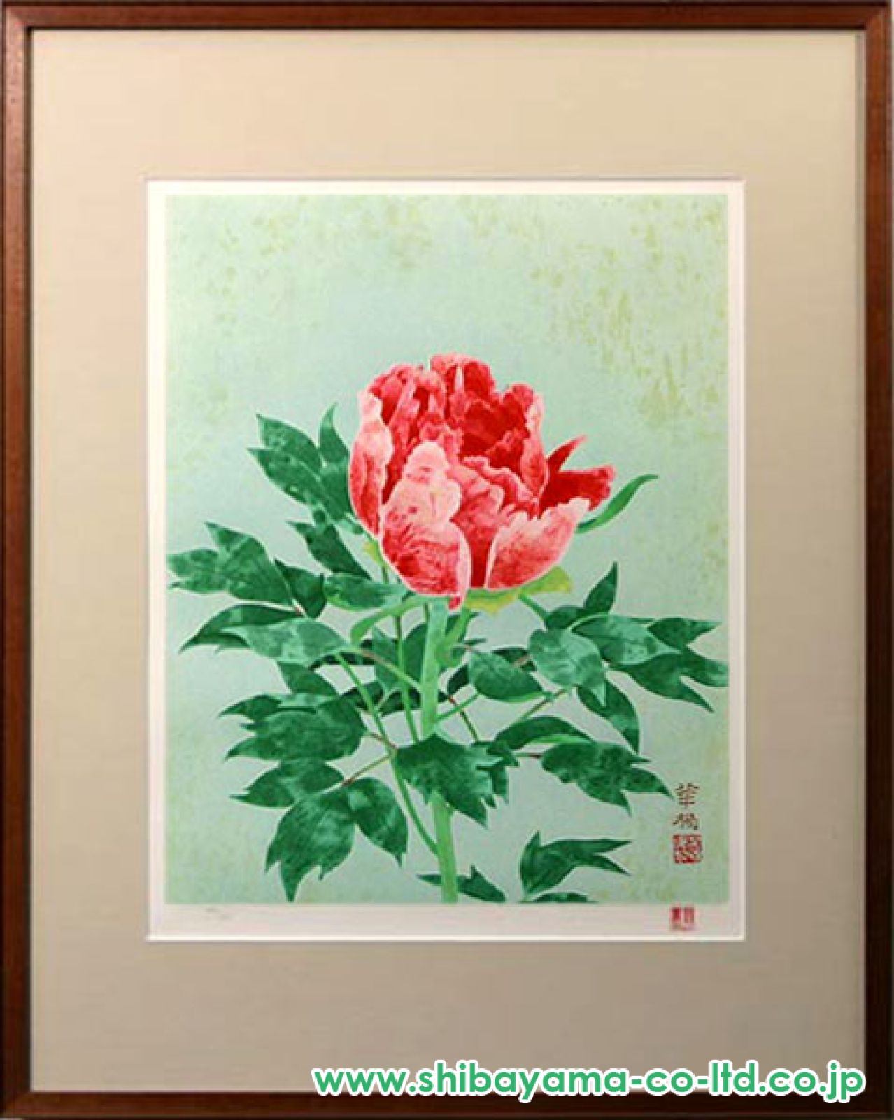 山口華楊　リトグラフ　JAPAN ART 山口華楊「花と猫」リトグラフ :: 絵画買取・販売 - シバヤマ