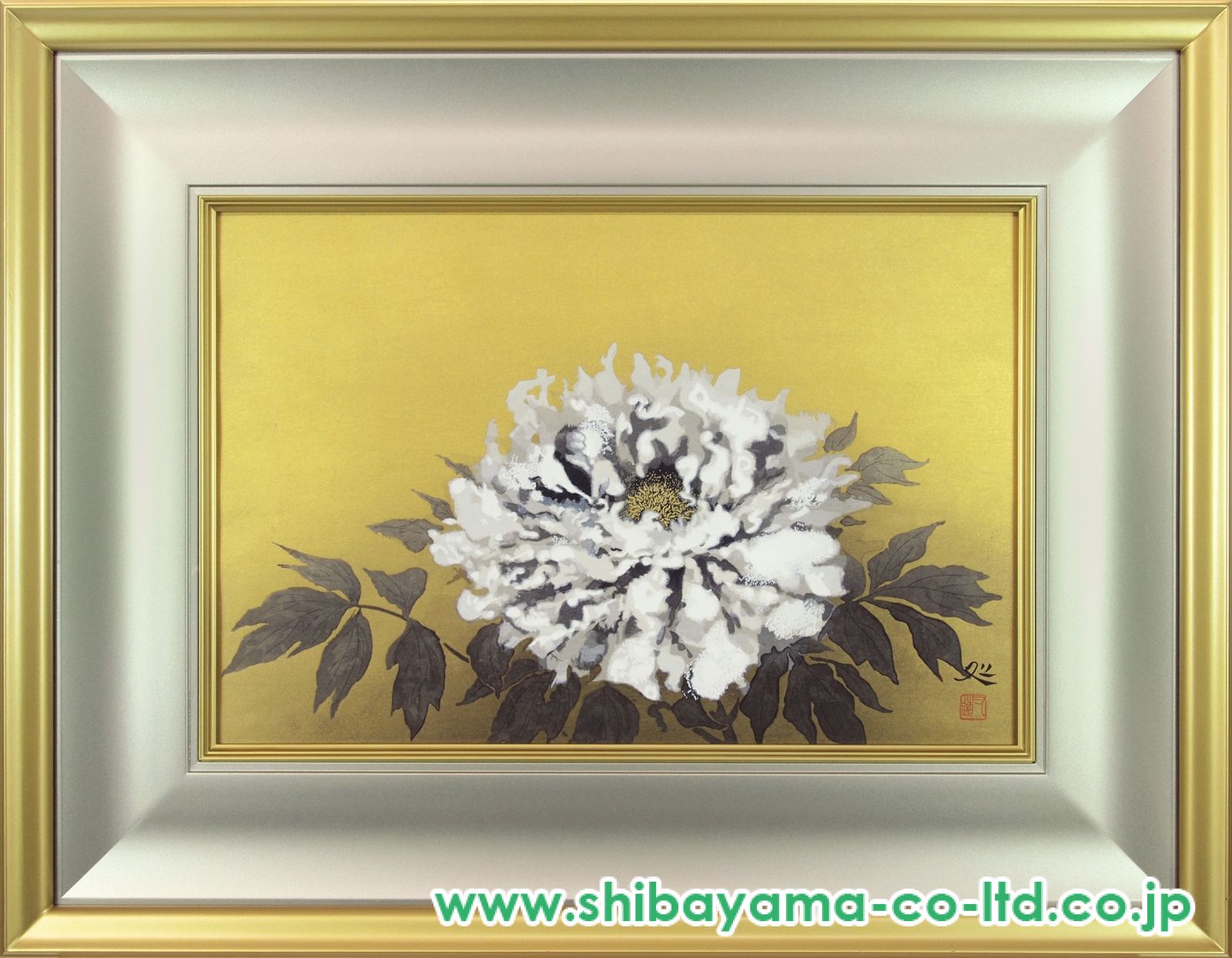 加山又造「白牡丹」木版画 :: 絵画買取・販売 - シバヤマ