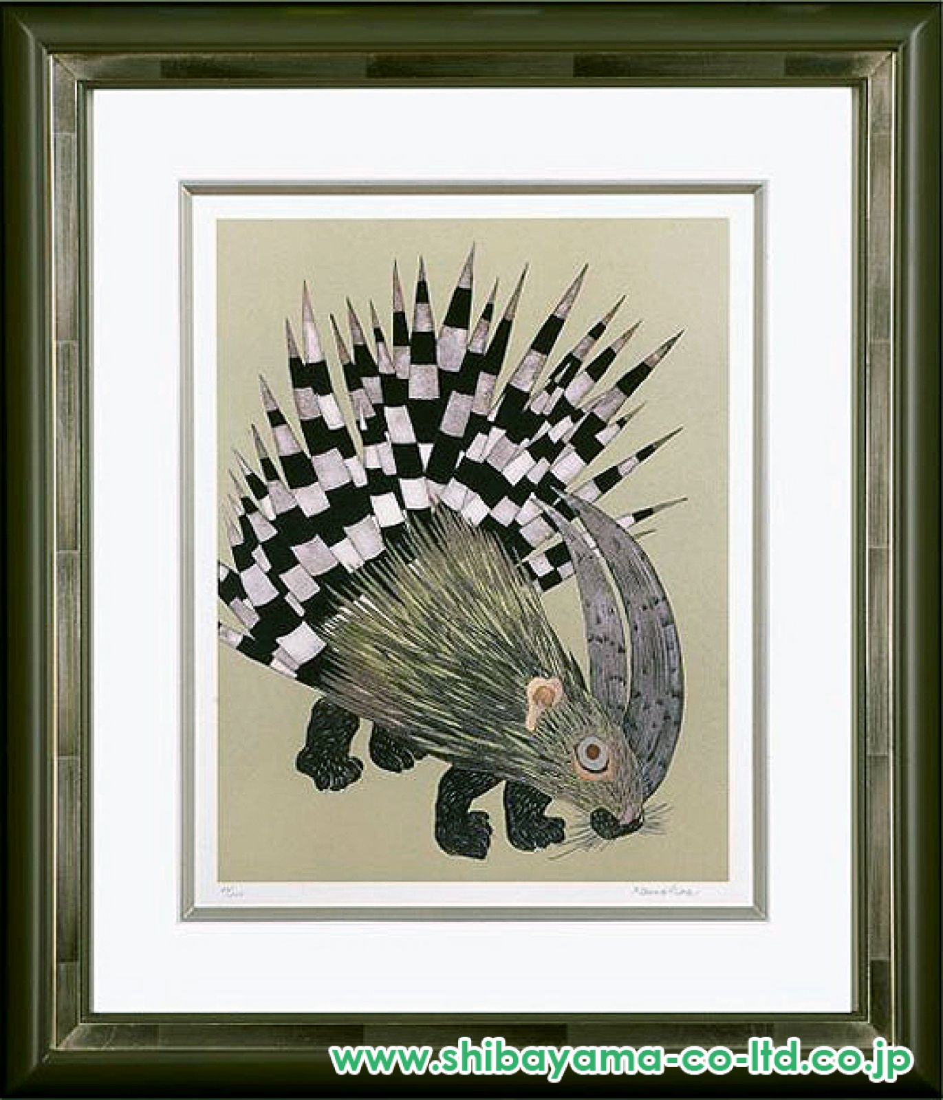 河嶋淳司「ヤマアラシ」リトグラフ＋シルクスクリーン :: 絵画