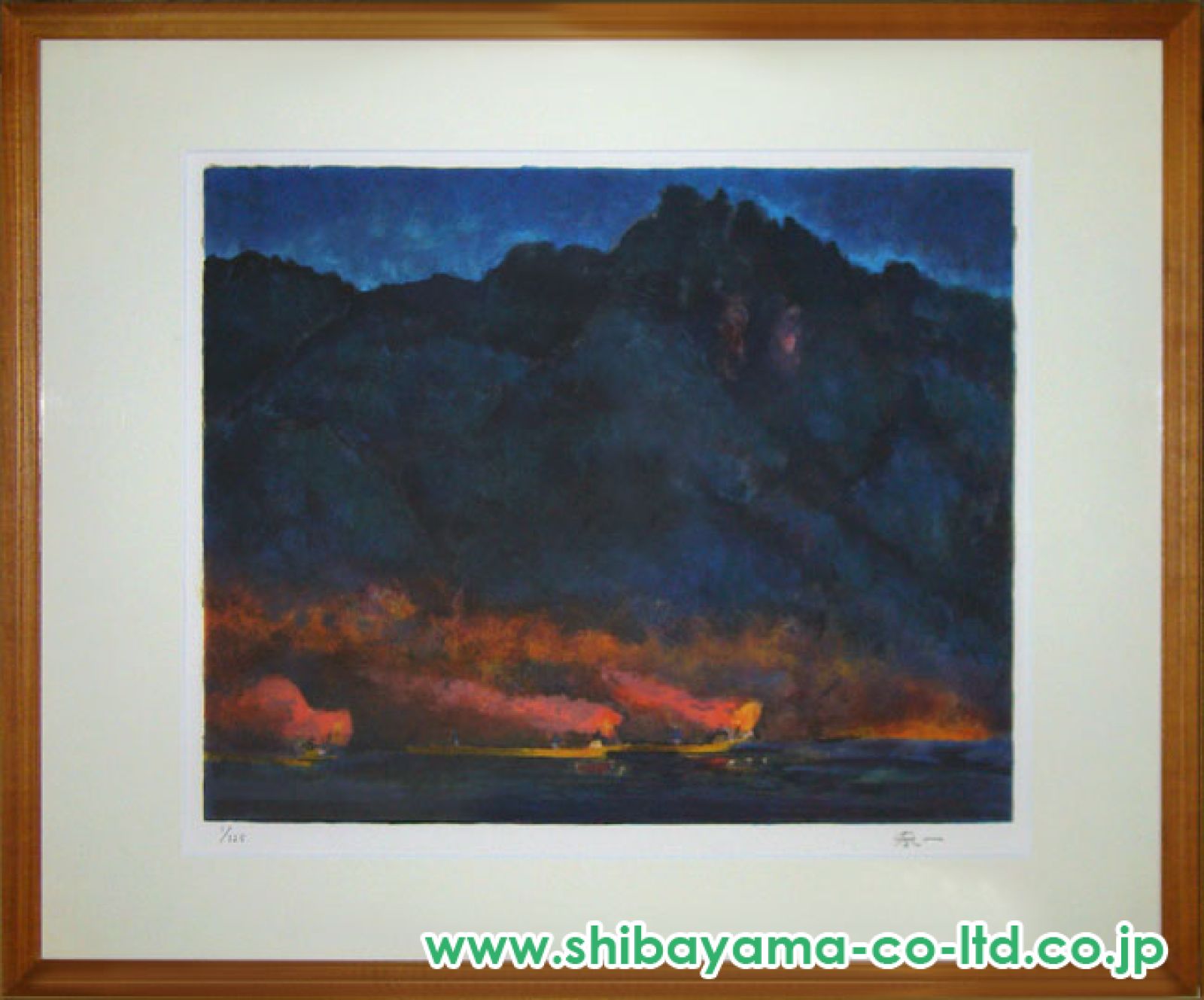 加藤東一「鵜飼」リトグラフ :: 絵画買取・販売 - シバヤマ