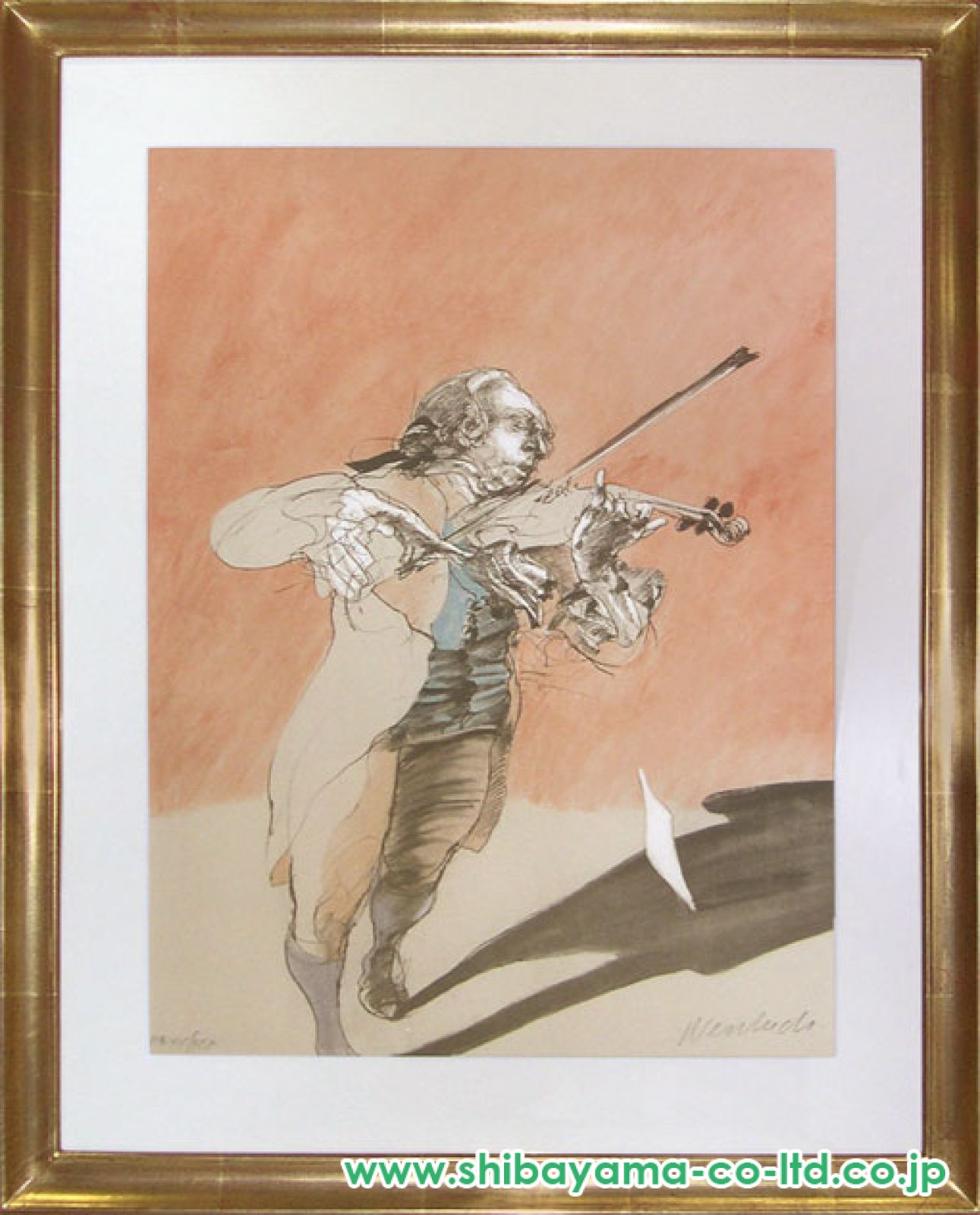 クロード・ワイズバッシュ「独奏」リトグラフ :: 絵画買取・販売