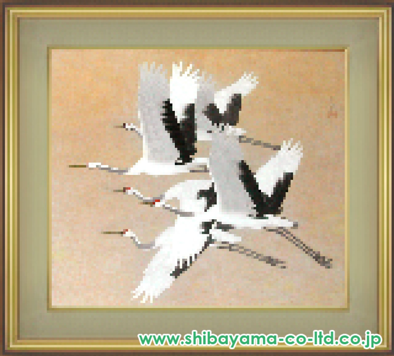 岩橋英遠「群鶴」日本画 :: 絵画買取・販売 - シバヤマ