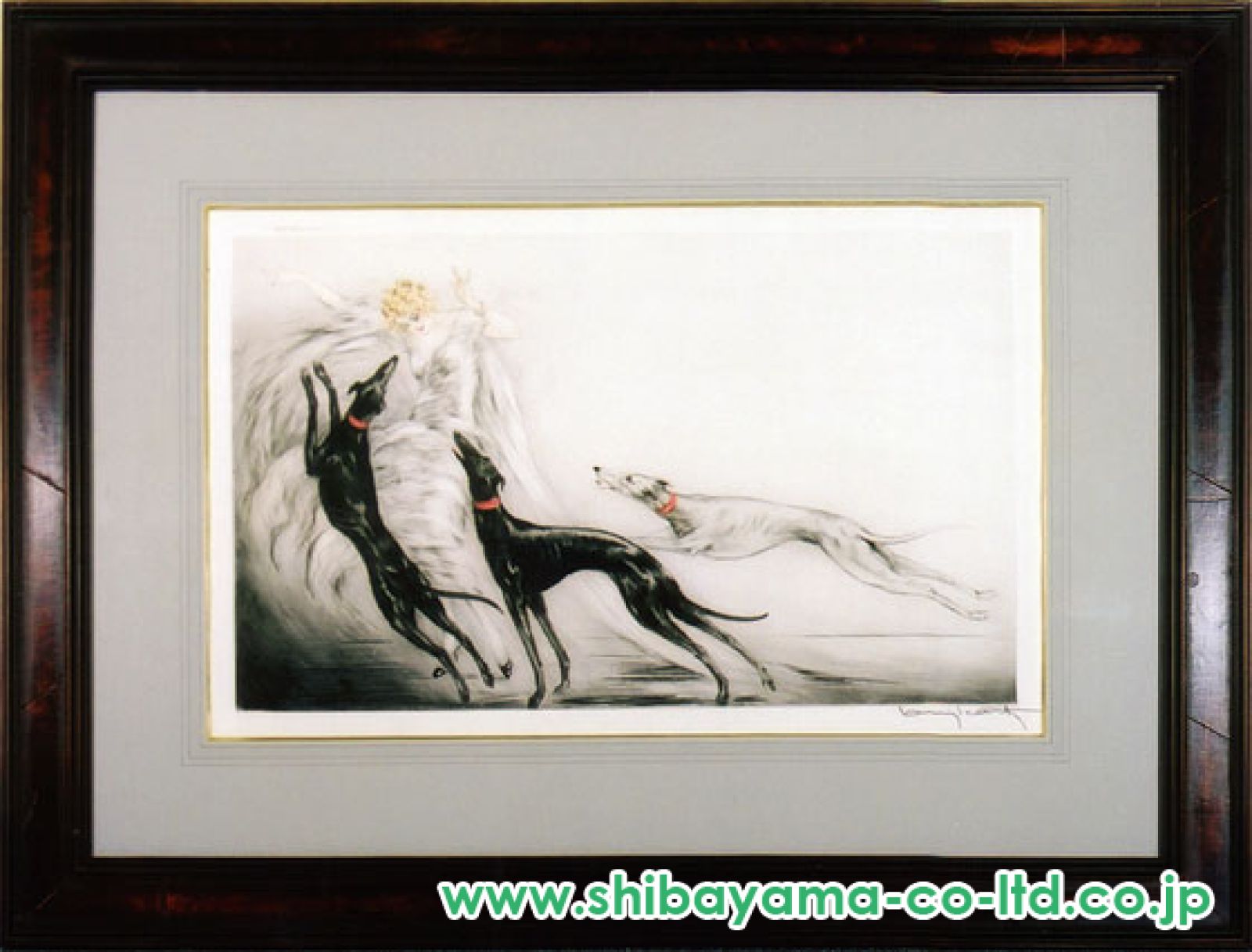 ルイ・イカール「狩猟 Ⅱ Coursing Ⅱ」エッチング :: 絵画買取