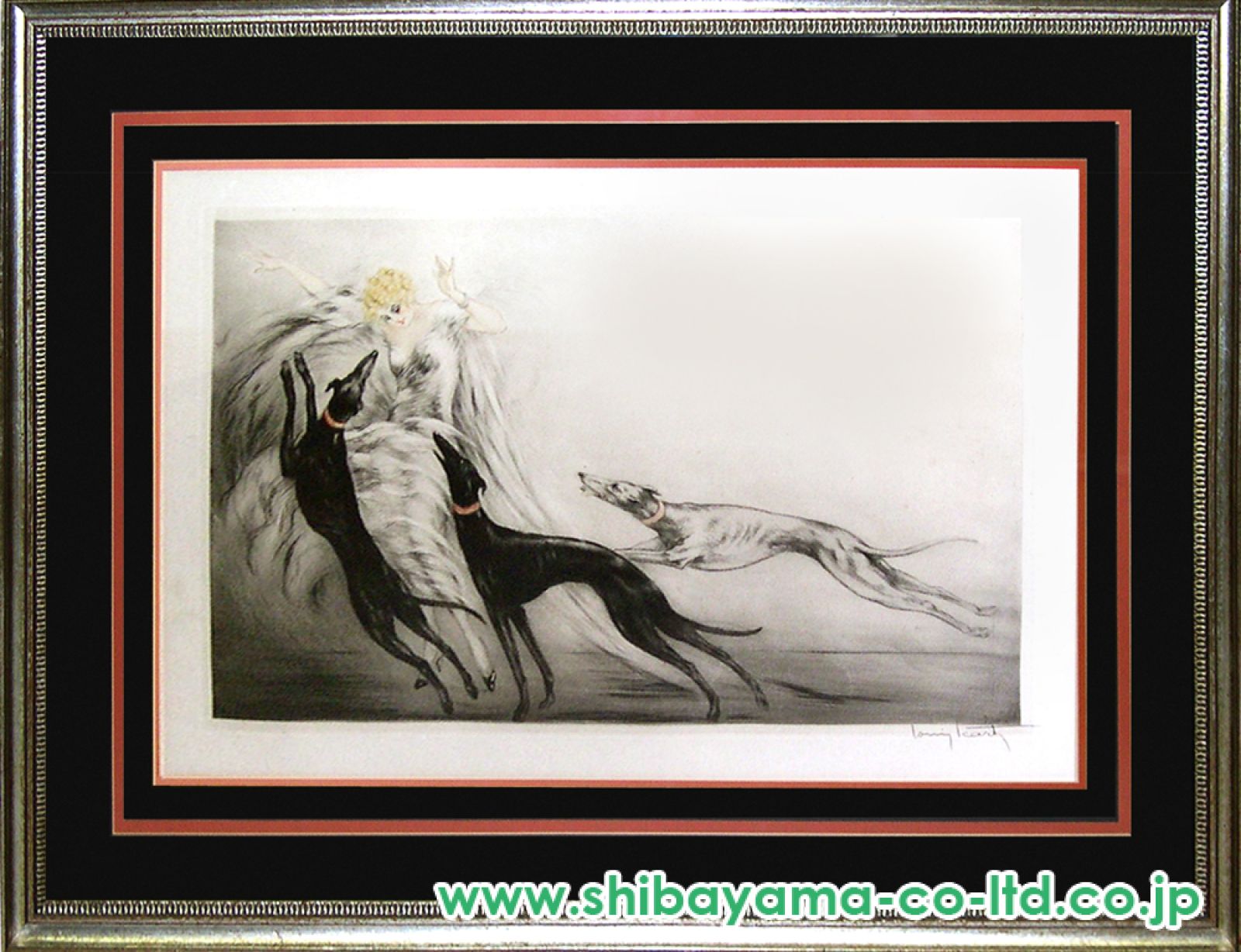 ルイ・イカール「狩猟 Ⅱ Coursing Ⅱ」エッチング :: 絵画買取
