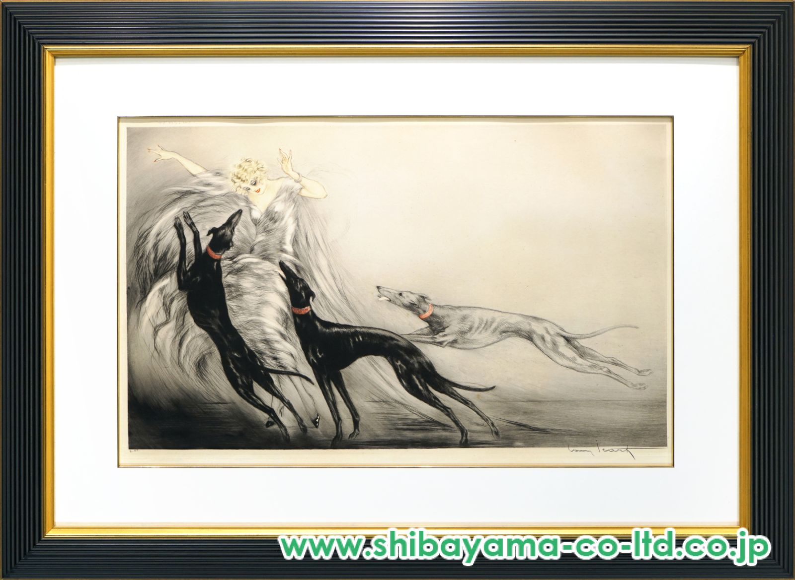 ルイ・イカール「狩猟 Ⅱ Coursing Ⅱ」エッチング :: 絵画買取