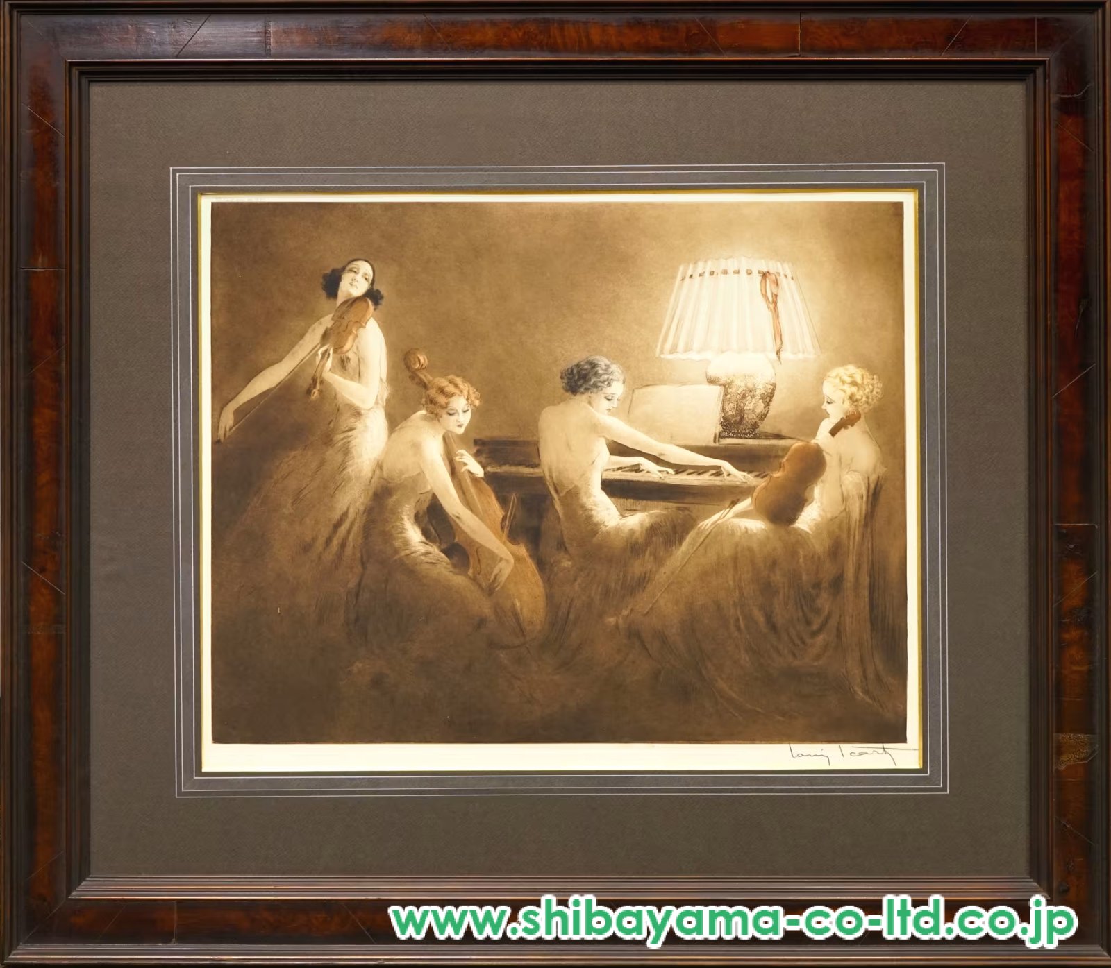 ルイ・イカール「メロディ・アワー Melody Hour」エッチング :: 絵画