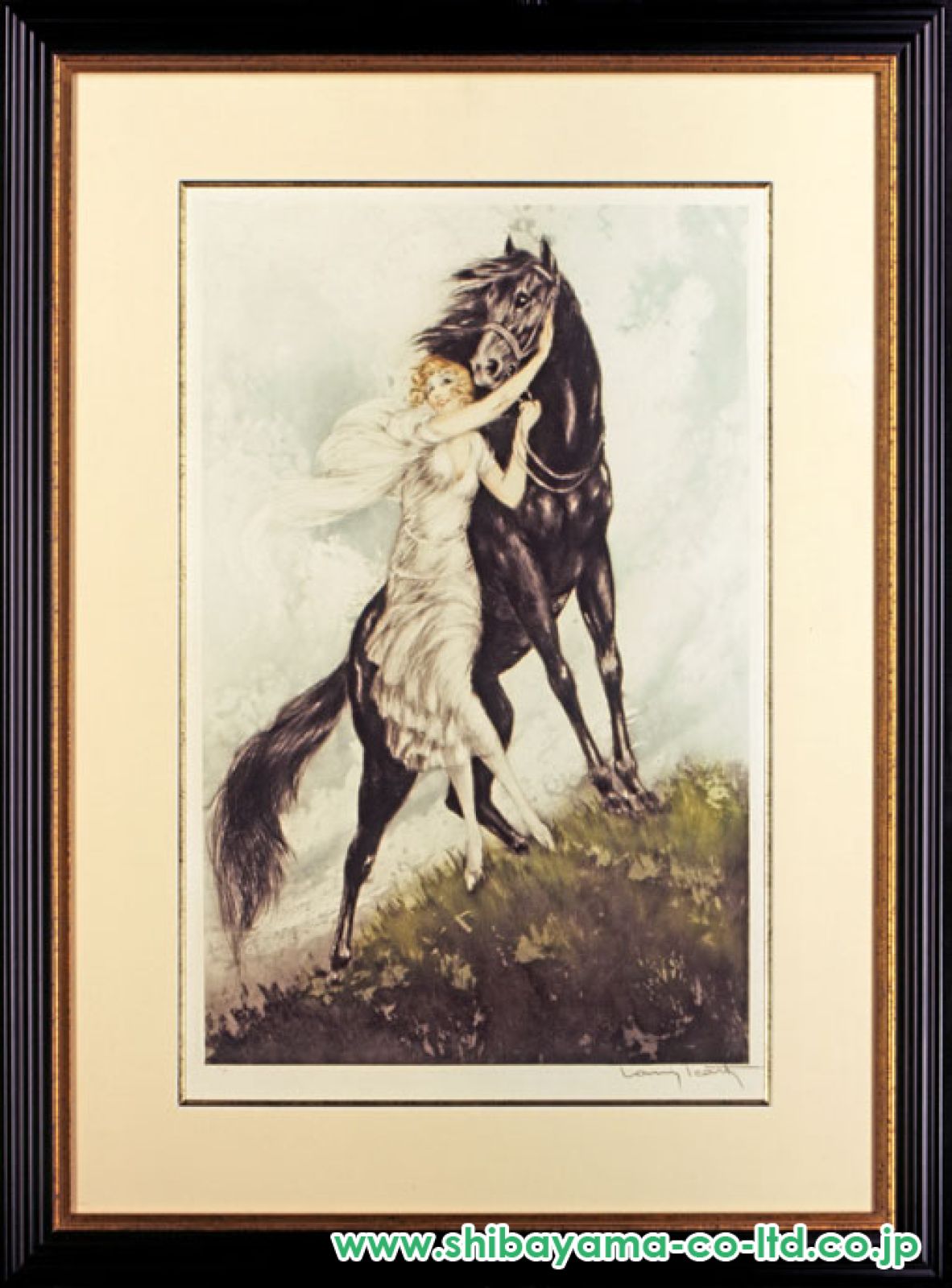 ルイ・イカール、「モンマルトル」、豪華!限定版画集画・定価１０万円/額付 ルイ・イカール、モンマルトル、豪華限定版・定価10万3、新品額付