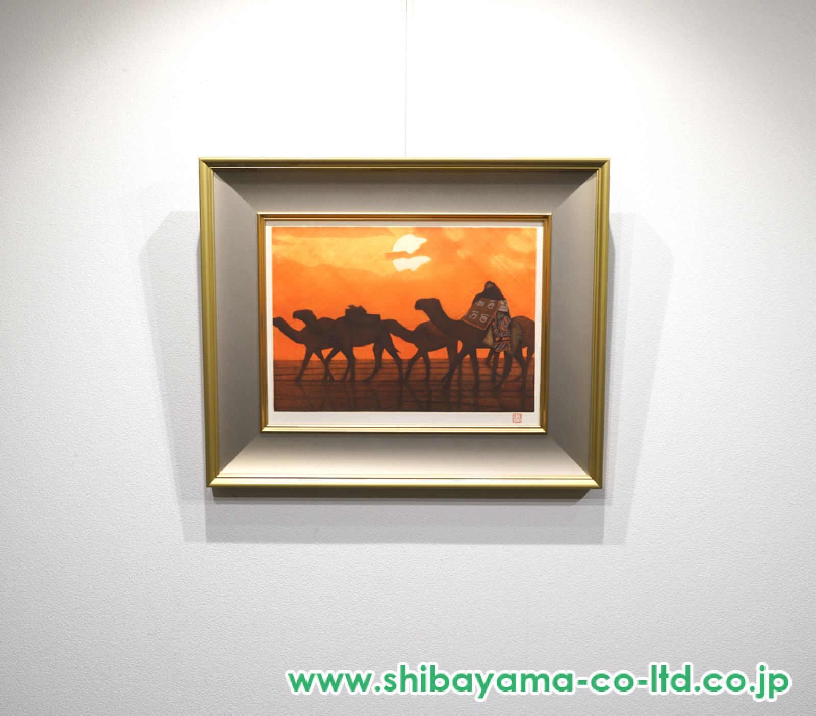 平山郁夫「シルクロード幻想より『シリア砂漠の夕』」銅版画