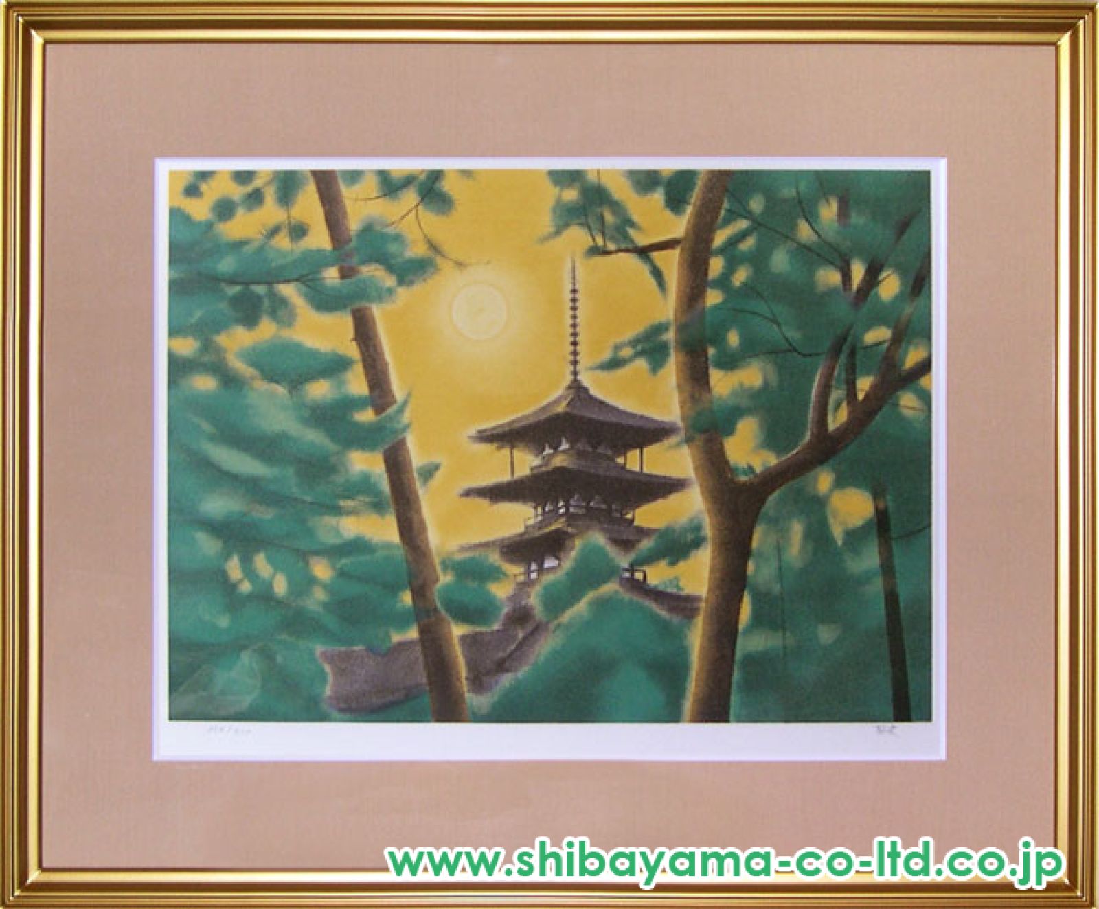 平山郁夫「絲綢之路三題より『法隆寺』」リトグラフ :: 絵画買取