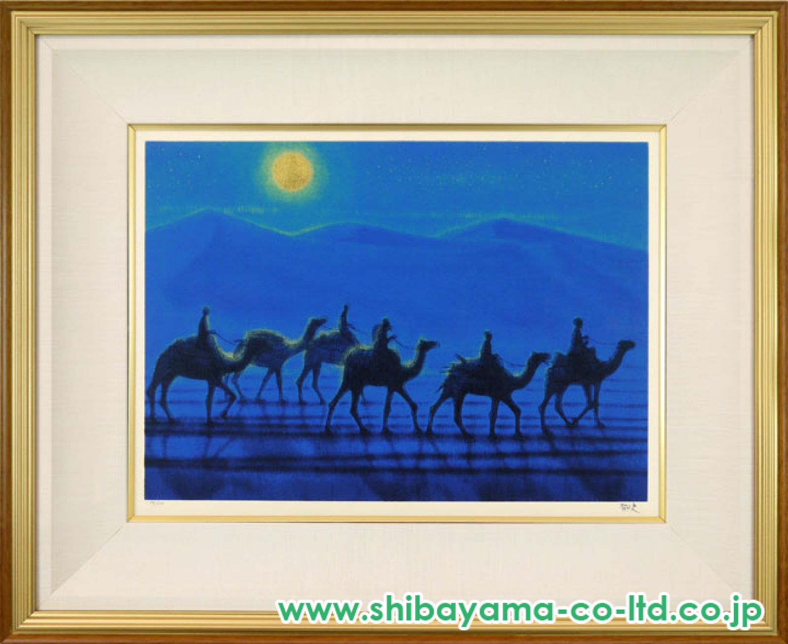 平山郁夫「敦煌月光」セリグラフ :: 絵画買取・販売 - シバヤマ