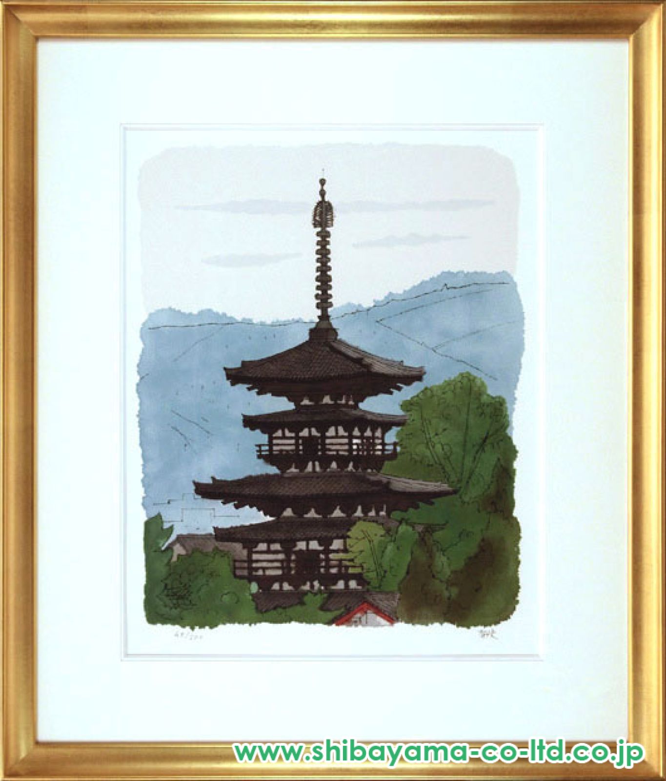平山郁夫「西の京」リトグラフ :: 絵画買取・販売 - シバヤマ