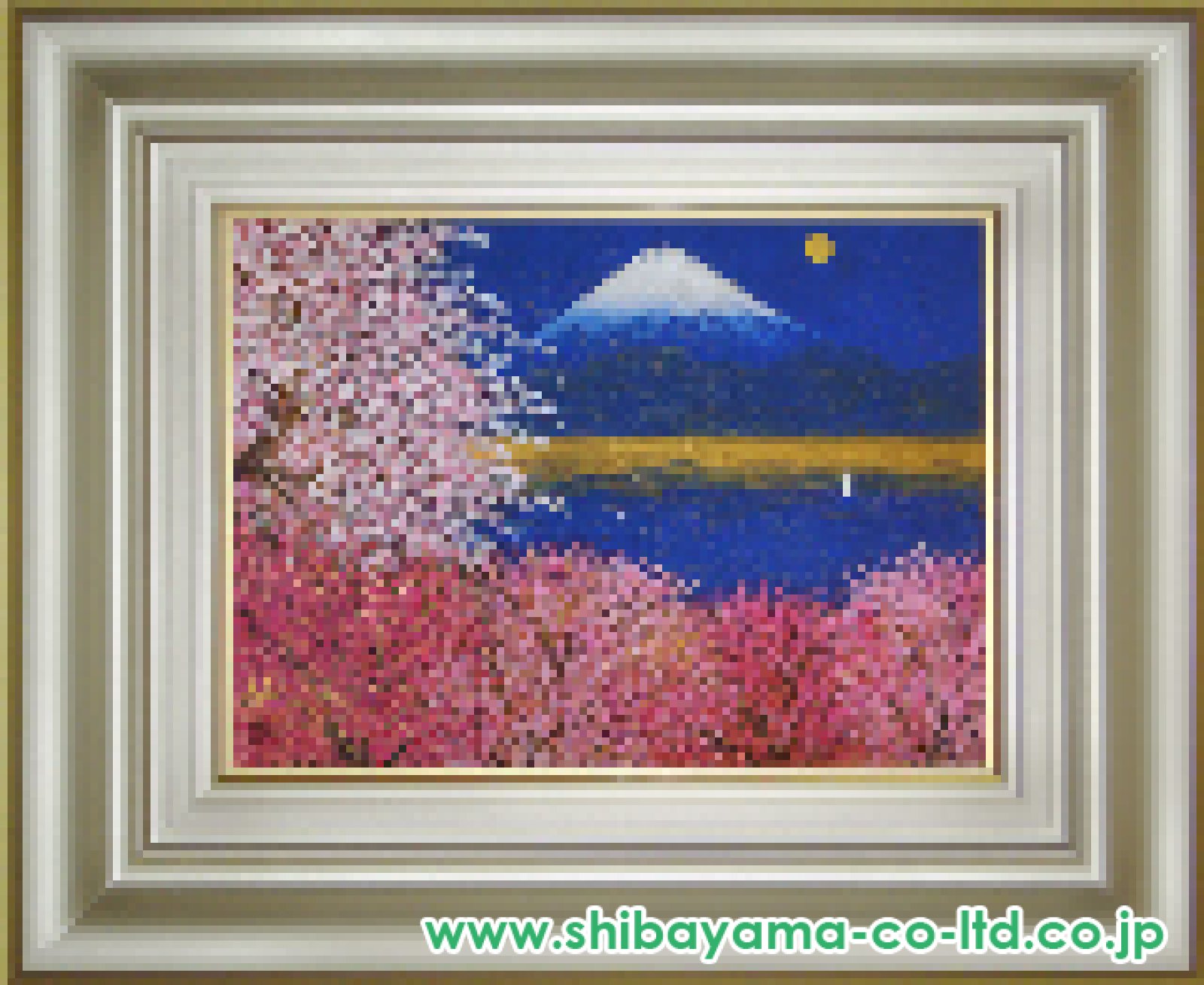 平松礼二「春潮富士」日本画 F4号 :: 絵画買取・販売 - シバヤマ