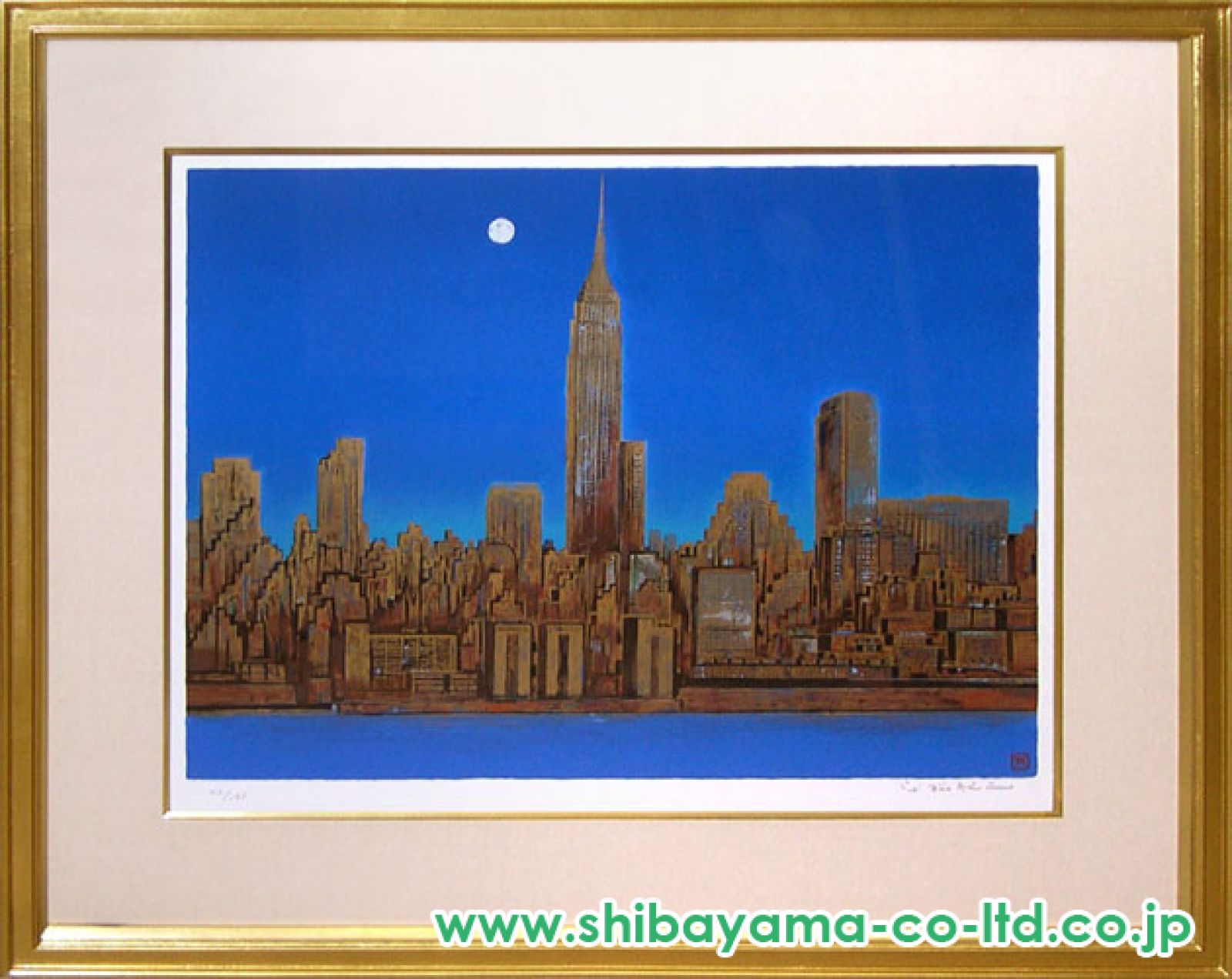 ニューヨーク絵画　リトグラフ 平松礼二「ニューヨーク」セリグラフ :: 絵画買取・販売 - シバヤマ