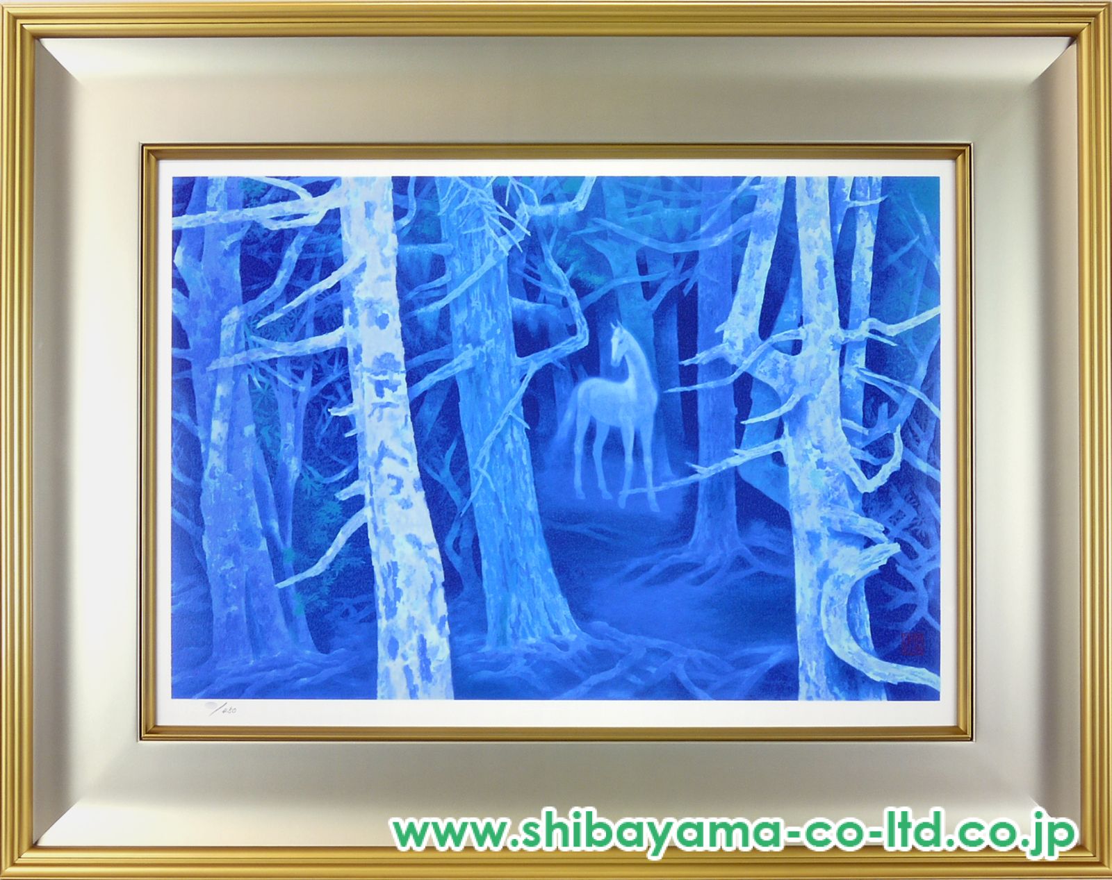 文化勲章）名作東山魁夷『白夜』生前リトグラフ版画絵画長野県東山魁夷館所蔵作品 文化勲章）名作東山魁夷『白夜』生前リトグラフ版画絵画長野県