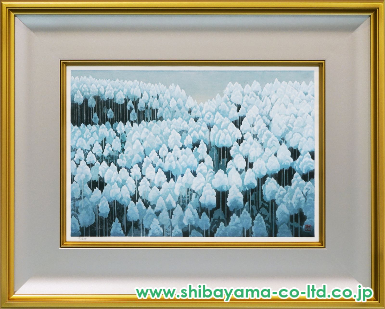 東山魁夷　雪の後　木版画　昭和57年　68/450 風景画　絵画 東山魁夷 雪の後 木版画 昭和57年 68/450 風景画 絵画