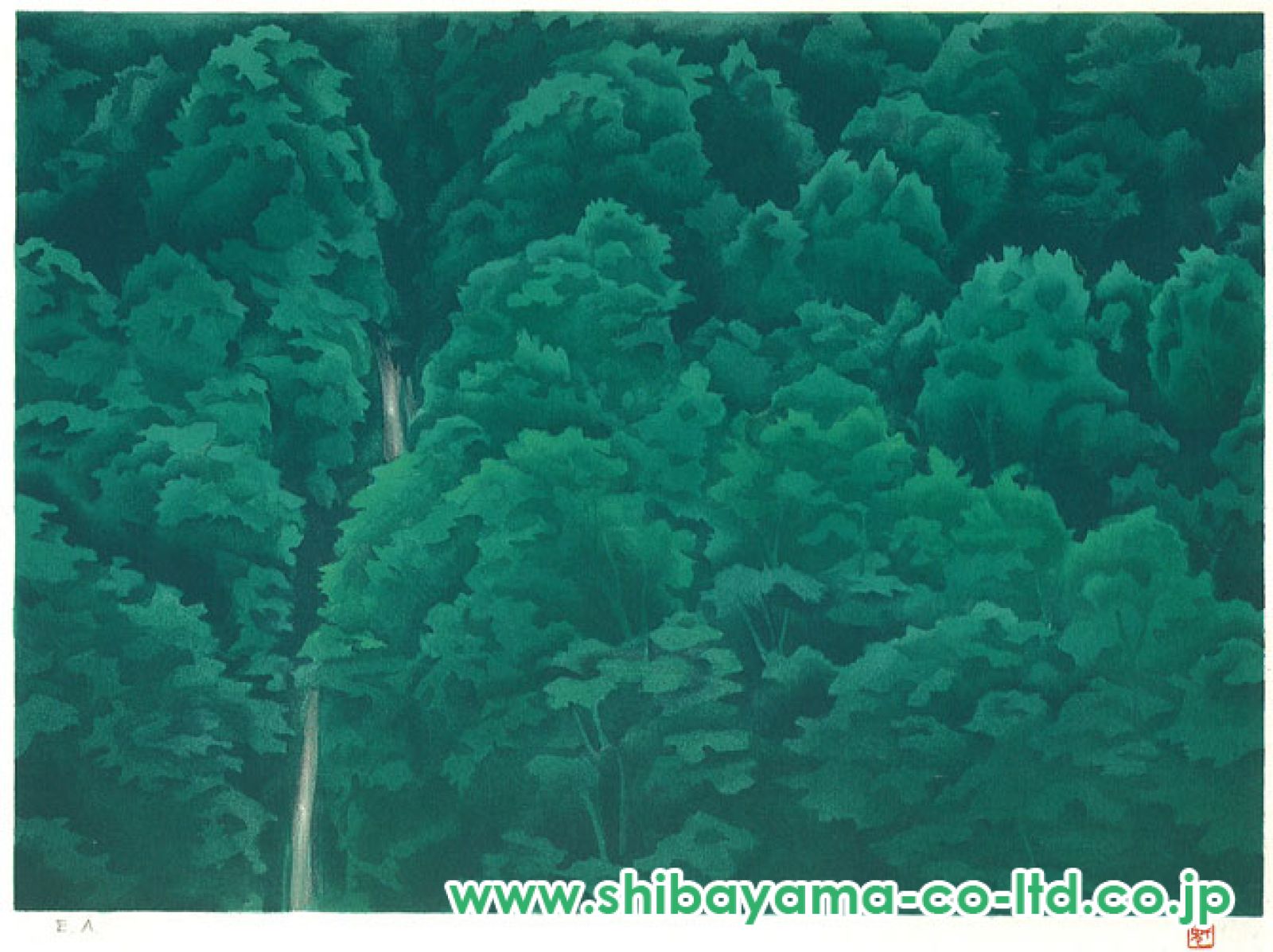東山魁夷「緑の渓」リトグラフ :: 絵画買取・販売 - シバヤマ