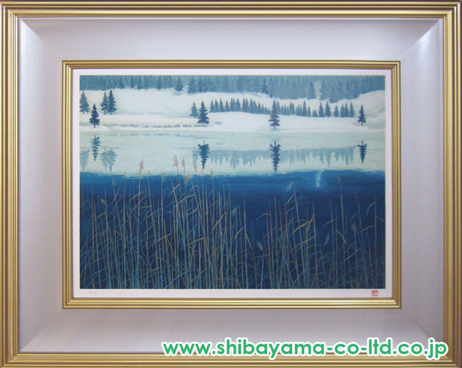 作品名 「湖畔」 日本画 額入り 東山魁夷の流派・美術家協会会員 京都の展覧会2選】早春の京都で堂本印象、東山魁夷など日本画の