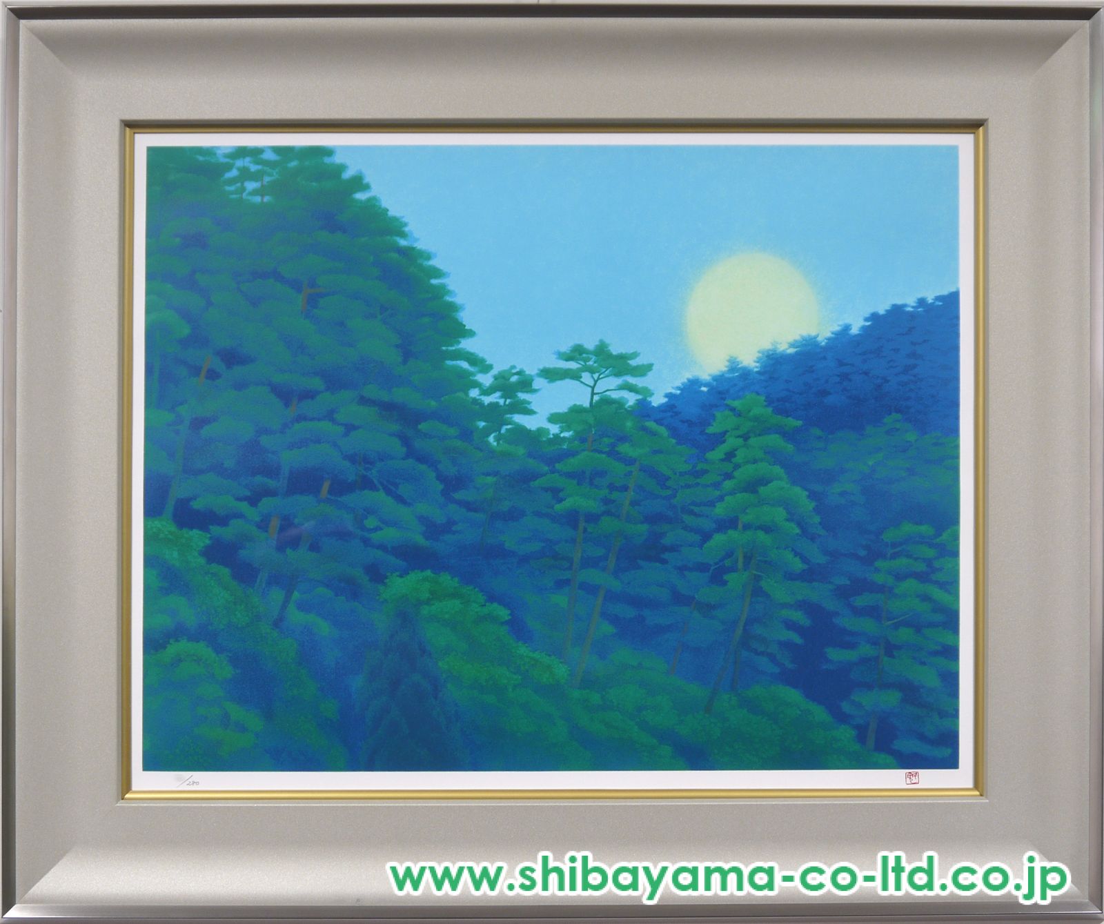 東山魁夷 月唱 リトグラフ 東山魁夷「月唱」リトグラフ＋新復刻画 :: 絵画買取・販売