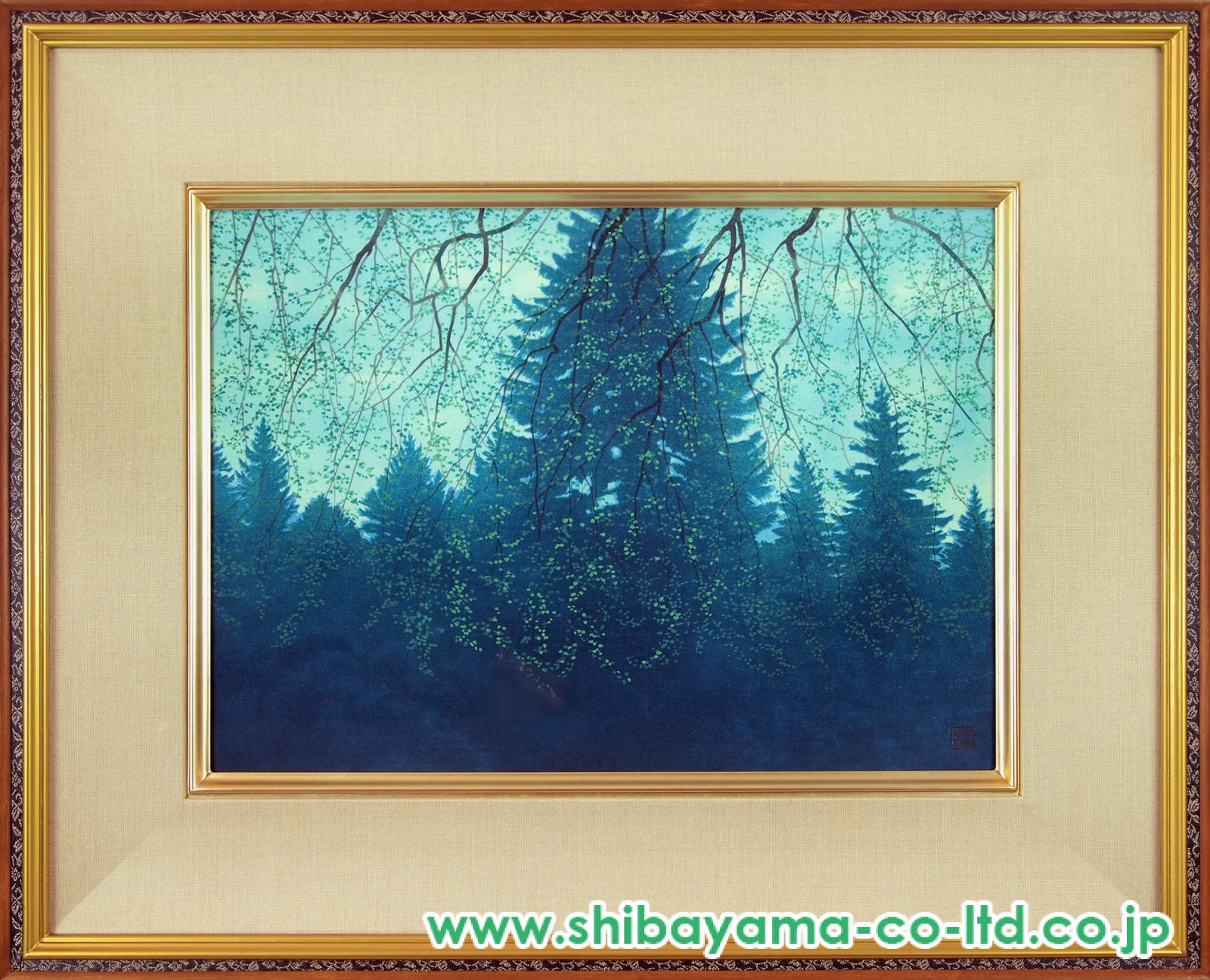 東山魁夷「春兆」木版画 :: 絵画買取・販売 - シバヤマ