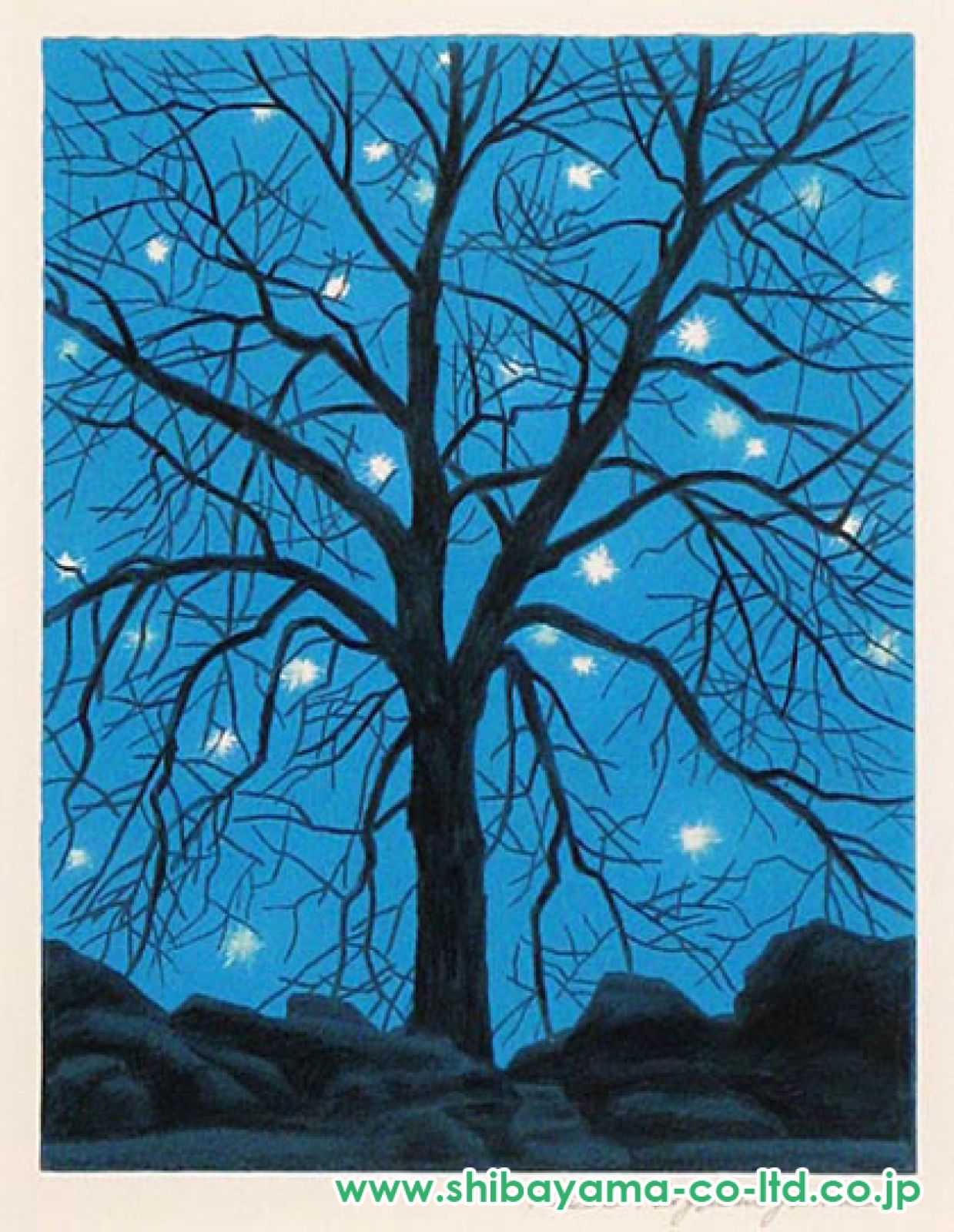 文化勲章）名作東山魁夷『白夜』生前リトグラフ版画絵画長野県東山魁夷館所蔵作品 文化勲章）名作東山魁夷『白夜』生前リトグラフ版画絵画長野県