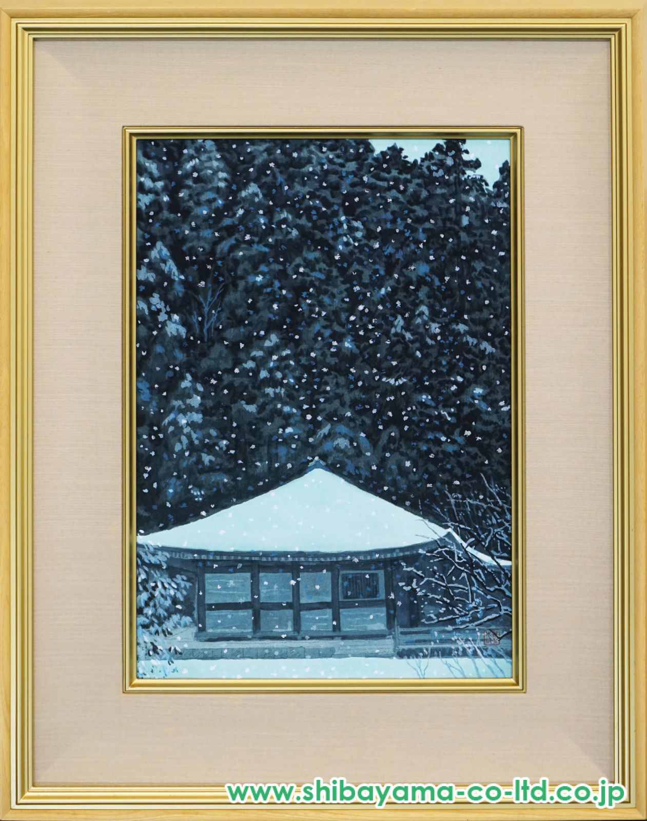 東山魁夷「室生暮雪」木版画 :: 絵画買取・販売 - シバヤマ