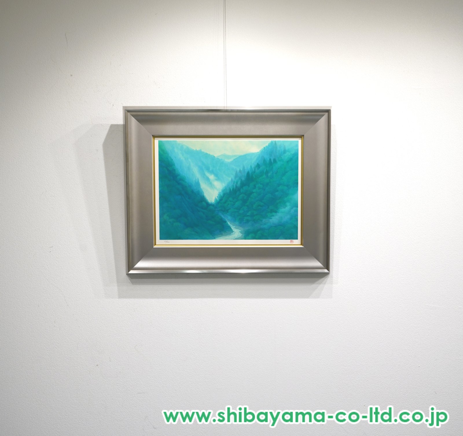 東山魁夷 白雲重疊 水墨 額縁 アート インテリア agmotokawa_higasiyamakaii-
