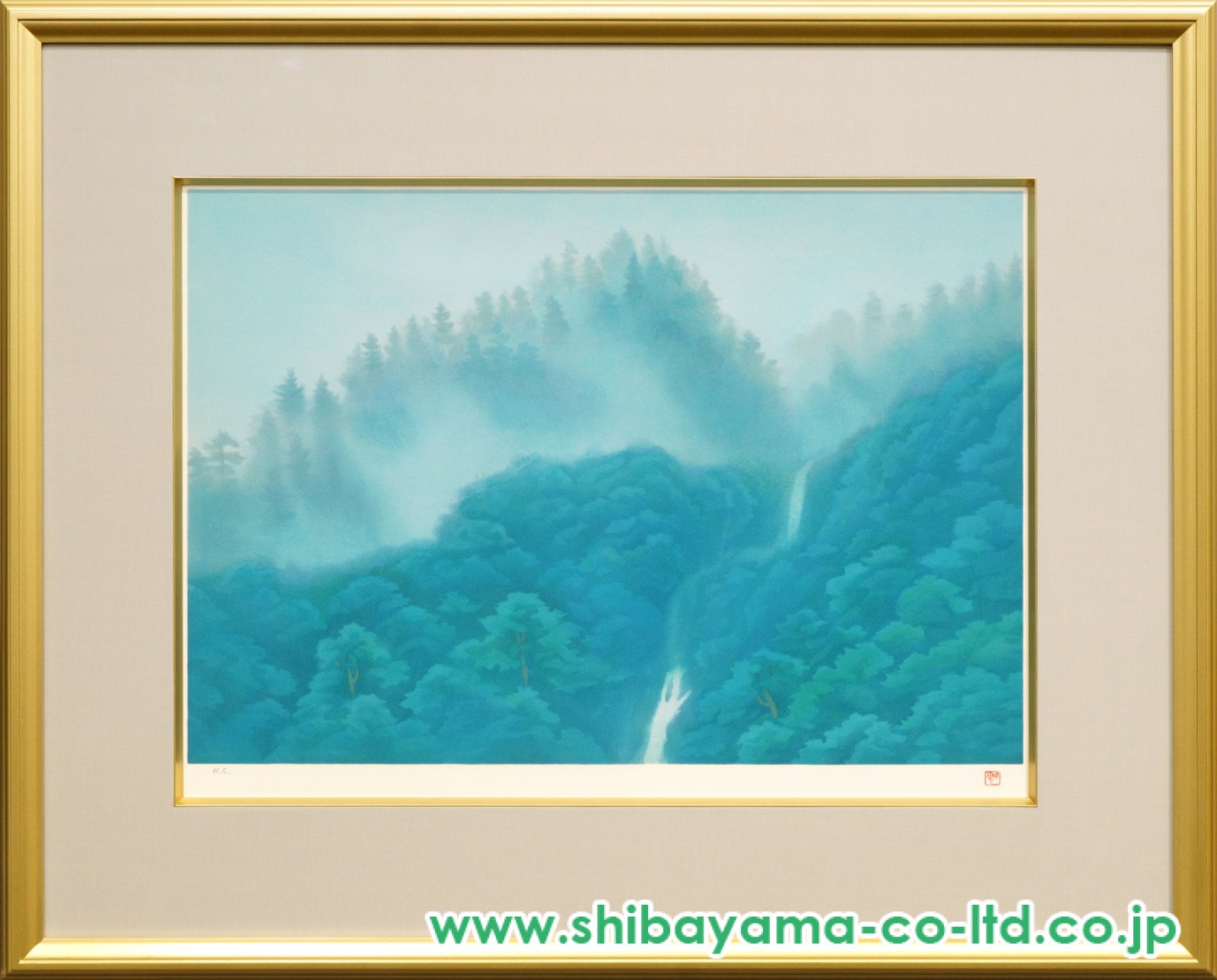 【値下げ】風景画　油絵　東山魁夷　朝の山雲　F8　額付き　手描き　肉筆 東山魁夷 青の風景 | 東山魁夷 |本 | 通販 | Amazon