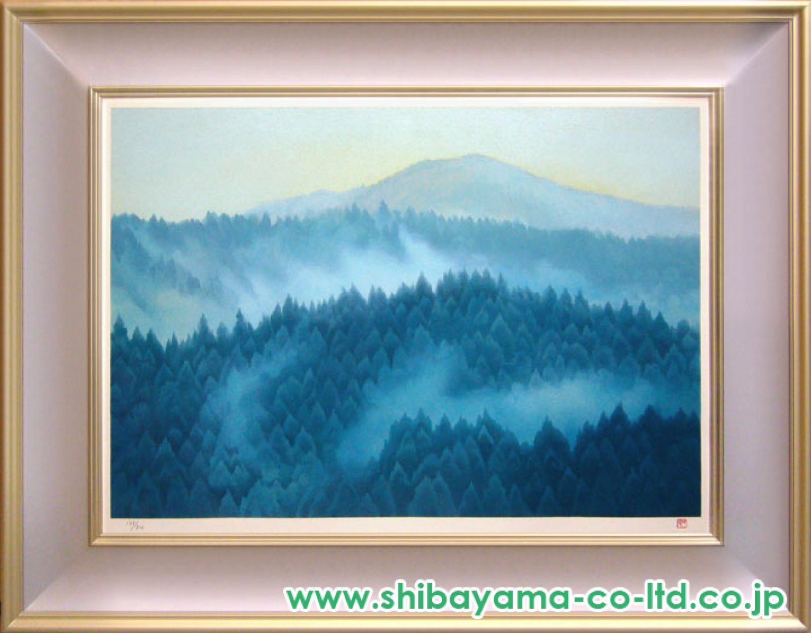 東山　魁夷、朝雲、希少画集画、新品額装付 東山 魁夷、朝雲、希少画集画、新品額装付