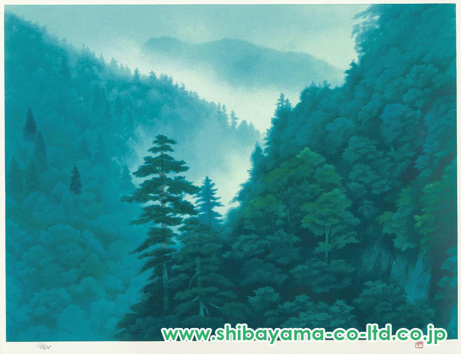 東山魁夷「山峡清晨」リトグラフ :: 絵画買取・販売 - シバヤマ
